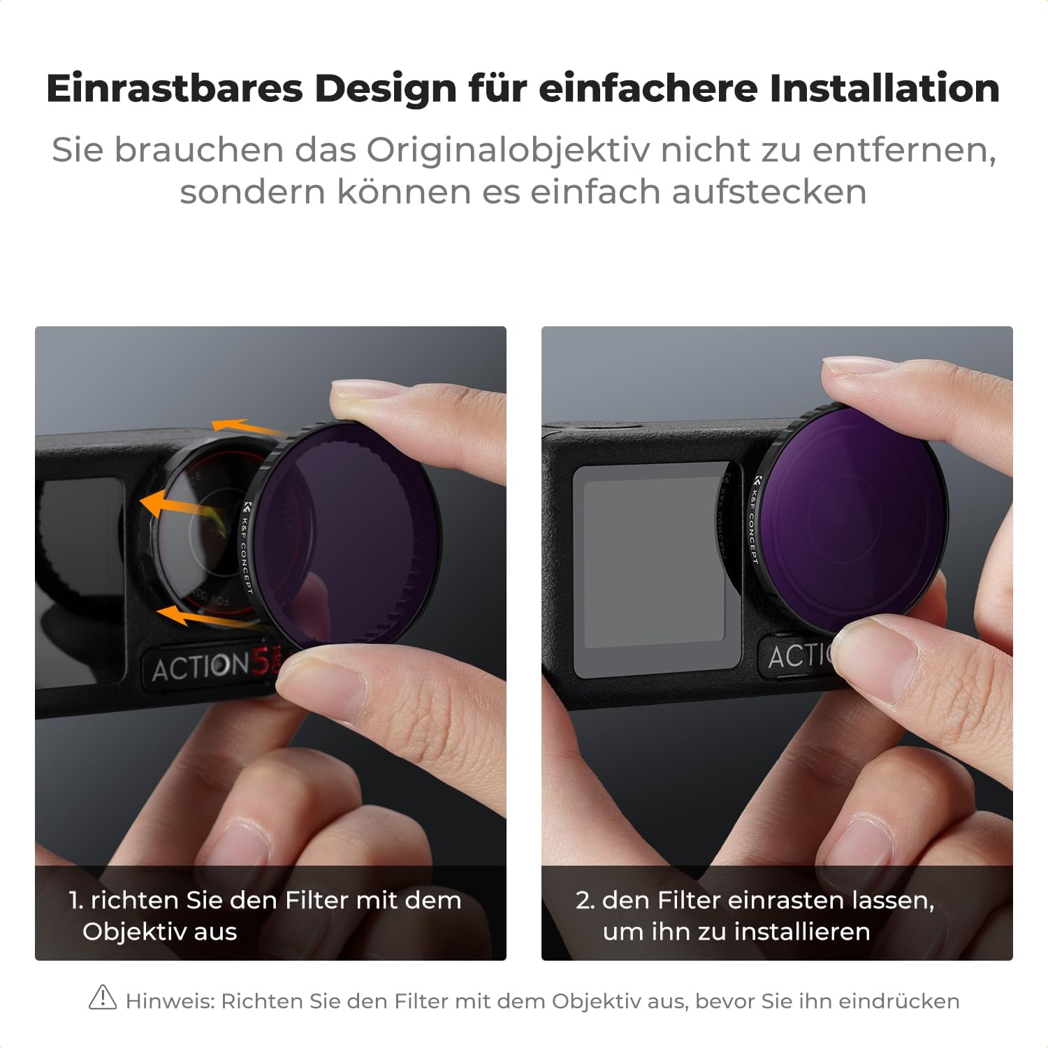 Thumbnail 6 de K&F CONCEPT ND Filtersets Push-in für Osmo Action 5 Pro