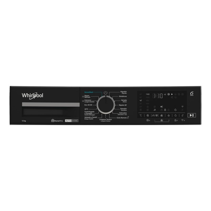 Detalle 2 de Lavadora Whirlpool WPM 27W ADS SPT 12 kg WiFi IA: lavado eficiente para familias