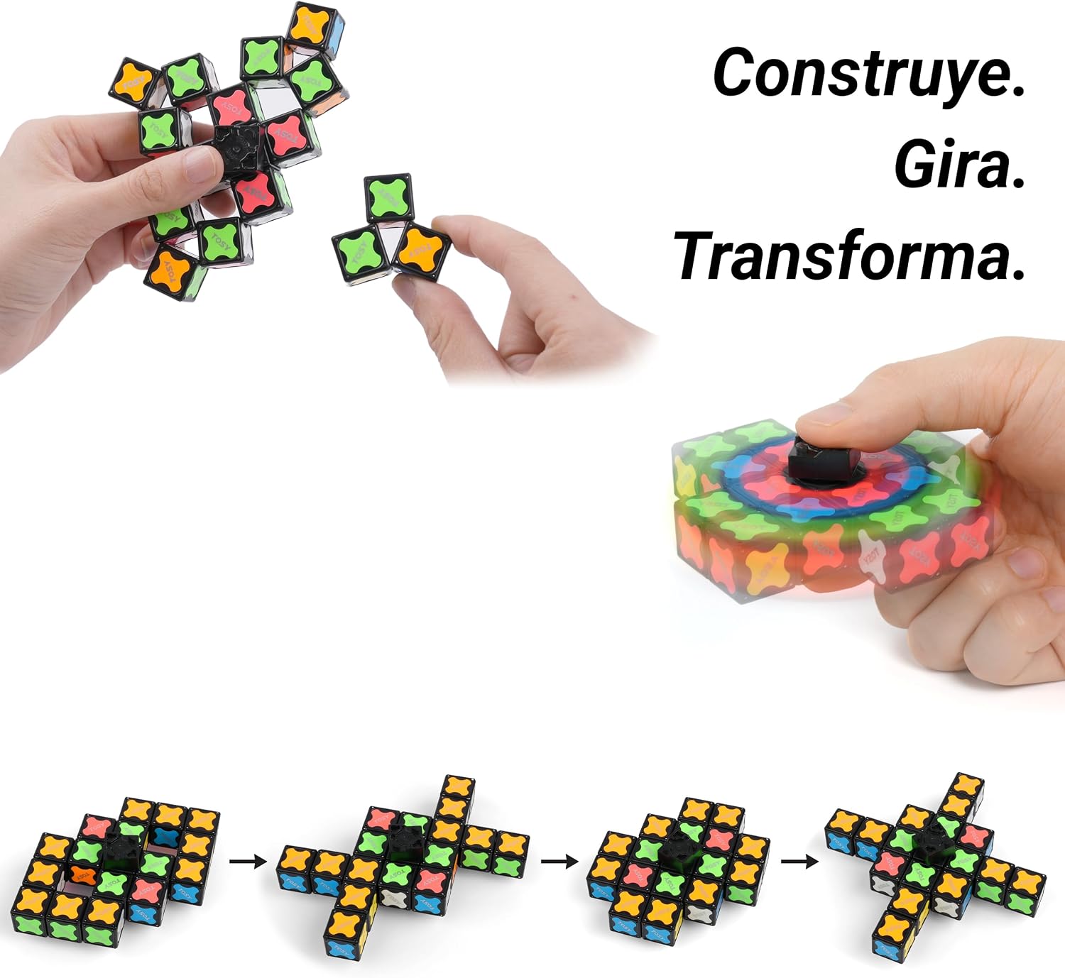 Detalle de TOSY Magnet Fidget Spinner Glow 16 bloques