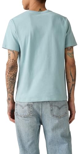 Detalle de Levi's SS Original HM Tee Stone Blue Jersey – Bleu Pierre, taille S