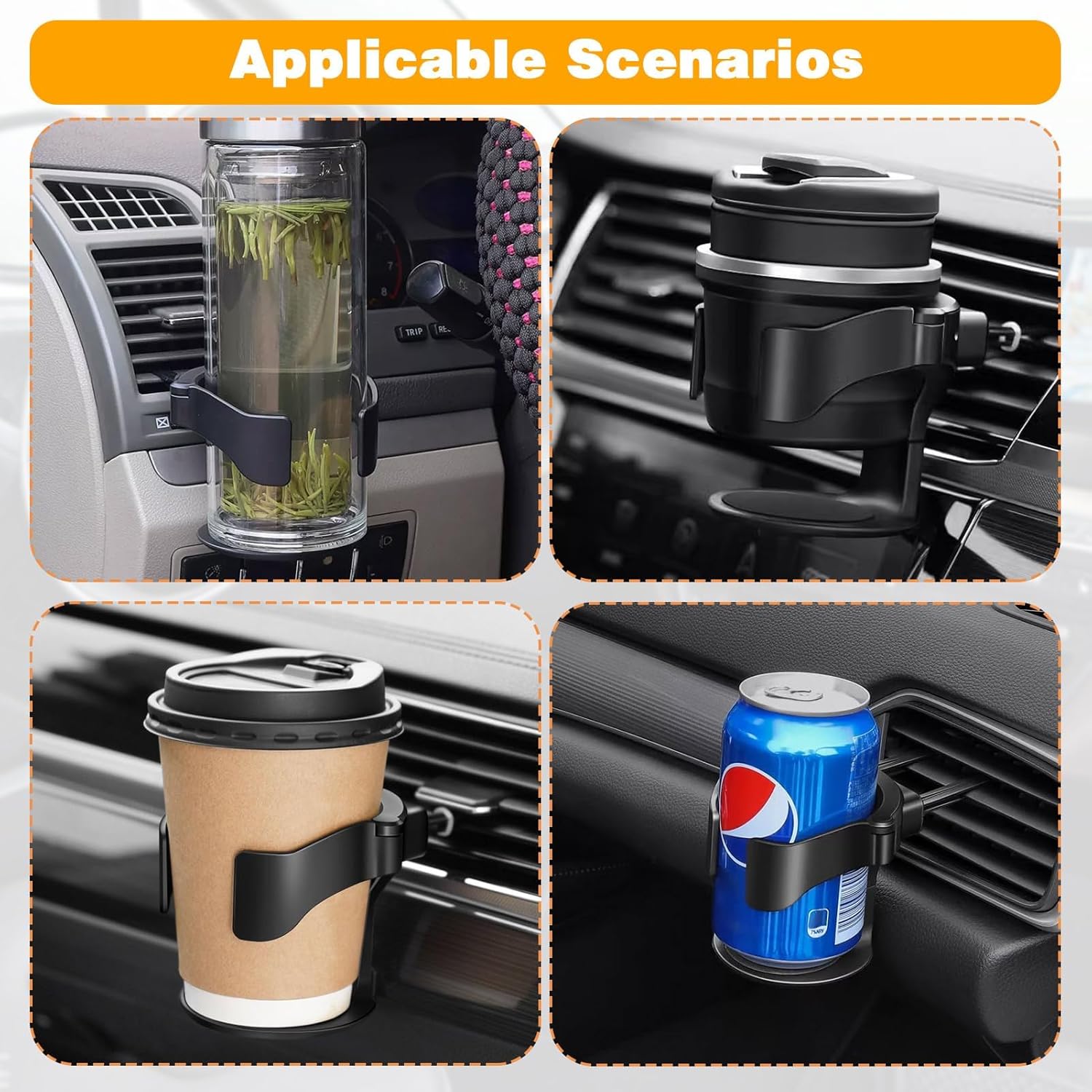 Thumbnail 6 de JIZZU Auto Getränkehalter 2er Set für Dosensnacks