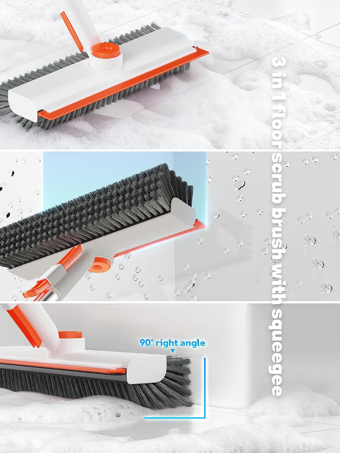 Detalle de HelpX Floor Scrub Brush, Stainless Steel Handle