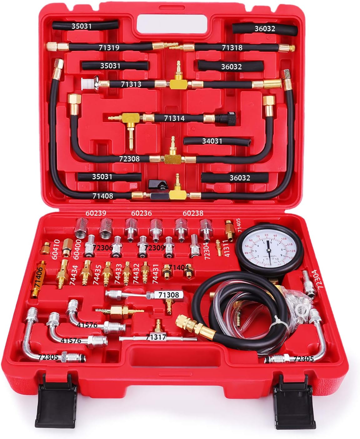 Thumbnail 1 de BETOOLL Pro Fuel Injection Pressure Tester 0-140 PSI ⛽