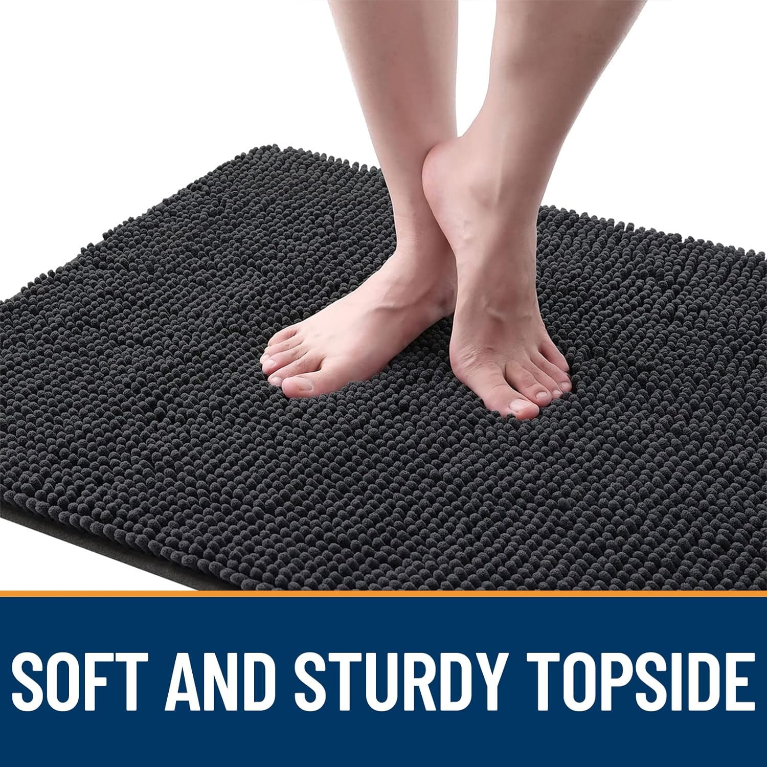 Detalle 2 de OLANLY Dog Door Mat — 48 x 30 inches, Deep Gray, Absorbs Moisture and Mud with Non-Slip Backing
