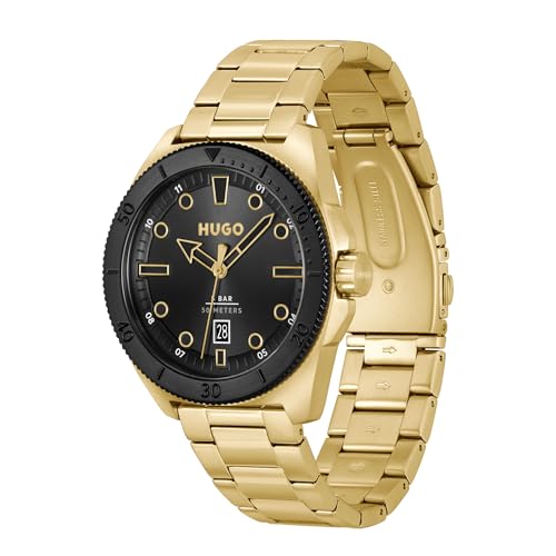Thumbnail 1 de HUGO Reloj Analógico de Cuarzo para Hombre con Correa en Acero Inoxidable Dorado – 1530304