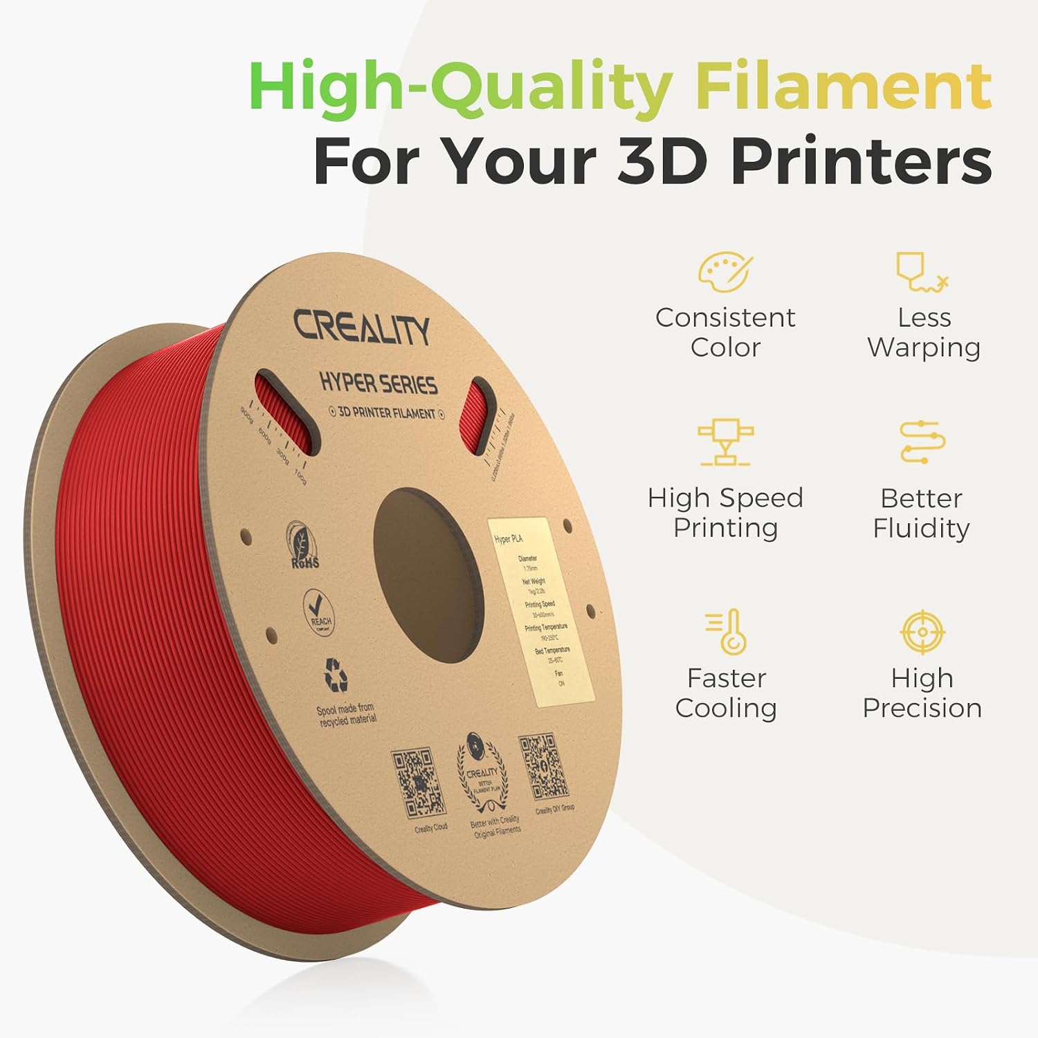 Detalle 2 de Creality Hyper PLA Filament 4KG