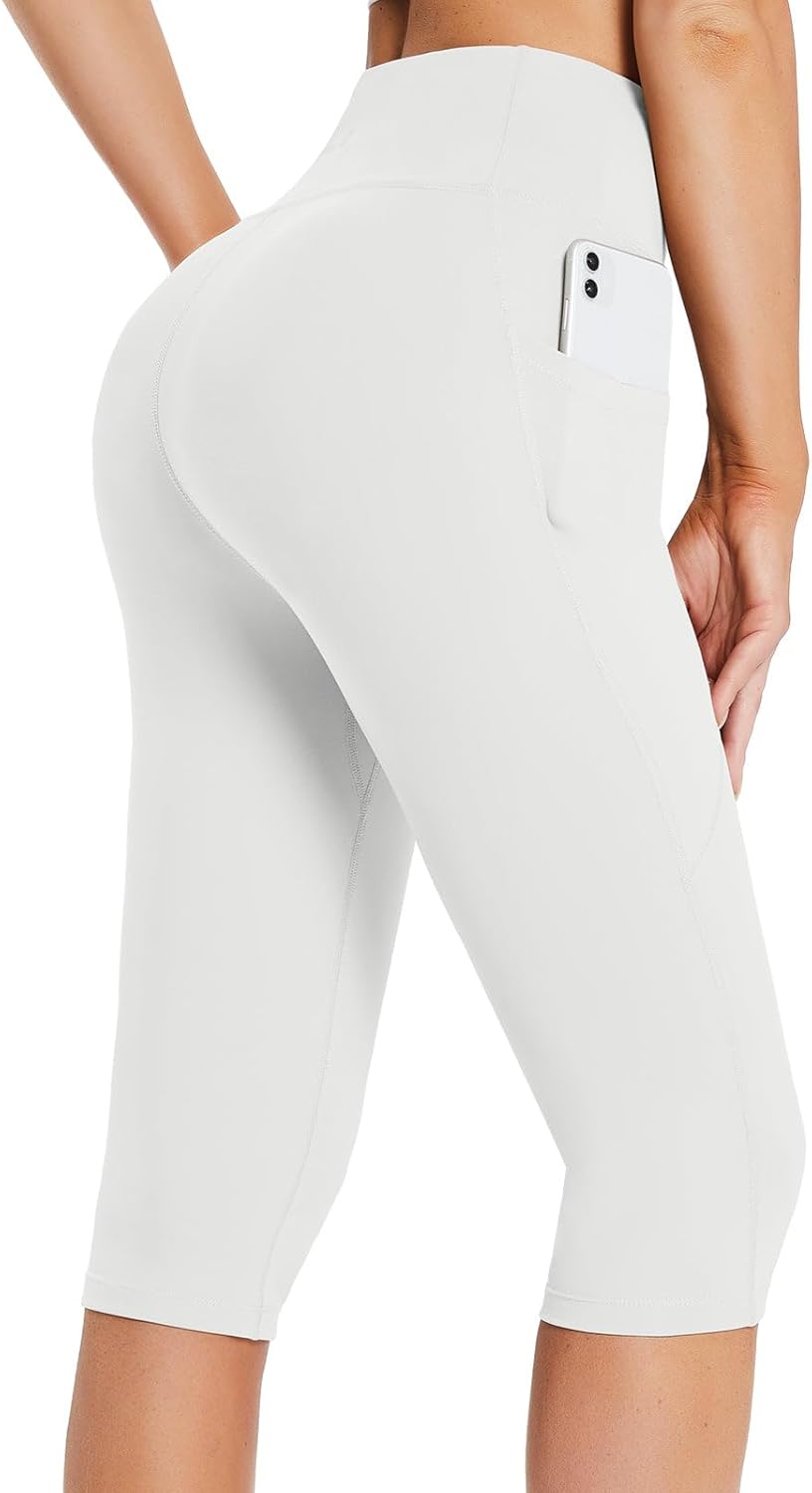Thumbnail 6 de Baleaf Women's Capri Leggings with Pockets - High Waisted Knee Length for Yoga & Workouts