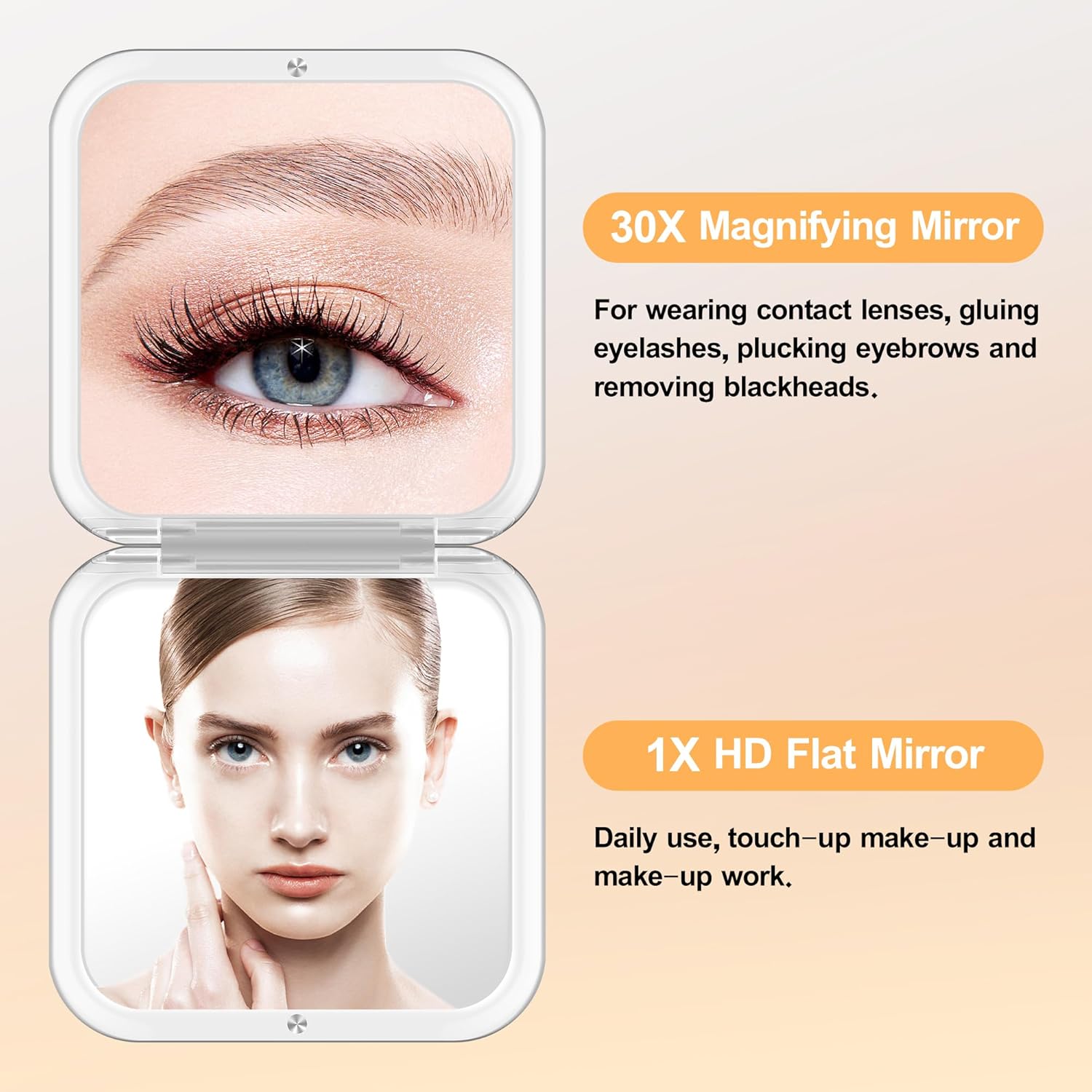 Thumbnail 2 de MIYADIVA Compact Mirror with 30X Magnification and Precision Tweezers