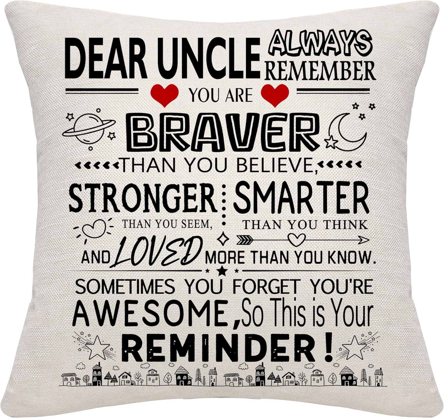 Detalle 2 de Bommex Inspirational Cushion Covers for Nephew (45cm x 45cm) – “You are braver than you believe” sports-themed reminder gift