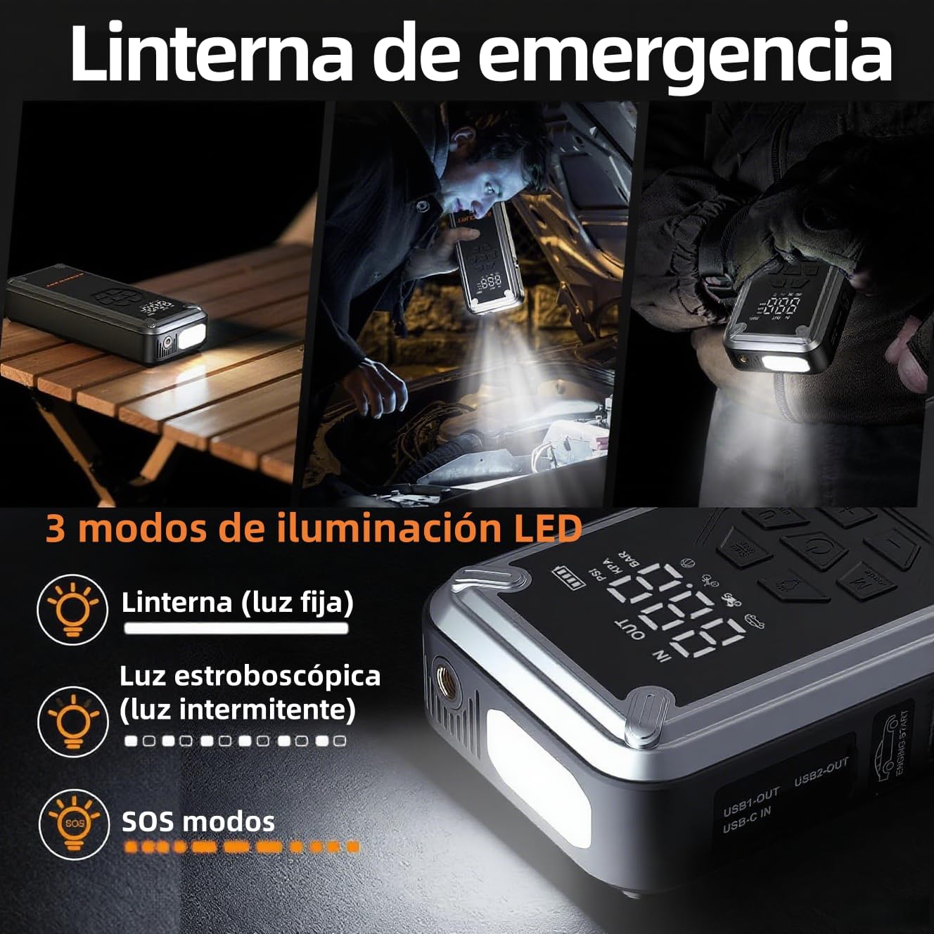 Detalle 1 de Acmount W160 7000A Arrancador y Compresor
