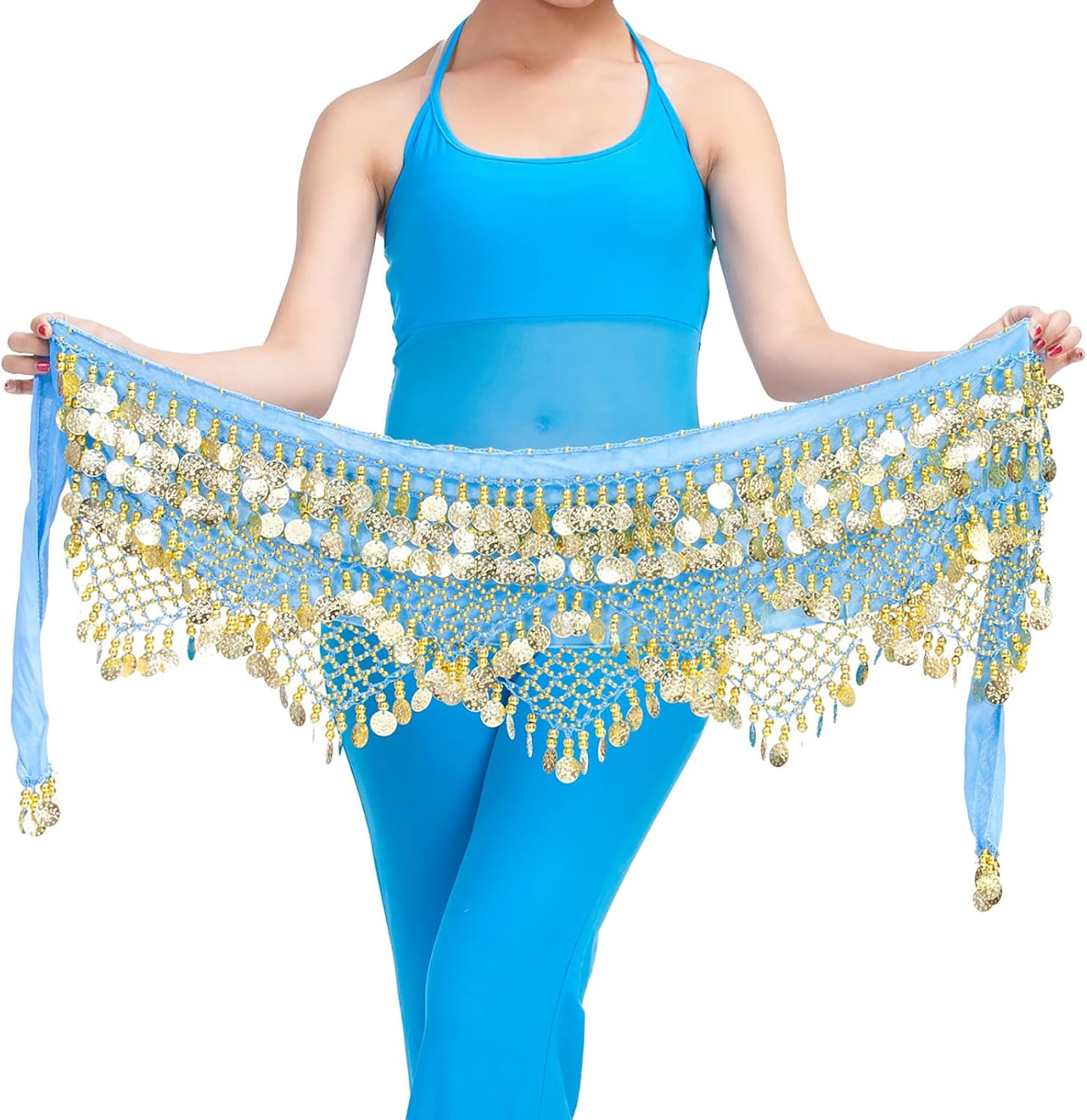 Thumbnail 4 de Baisdan Ceinture Danse Orientale Femme – Foulard et ceinture de hanches en mousseline brodée à la main