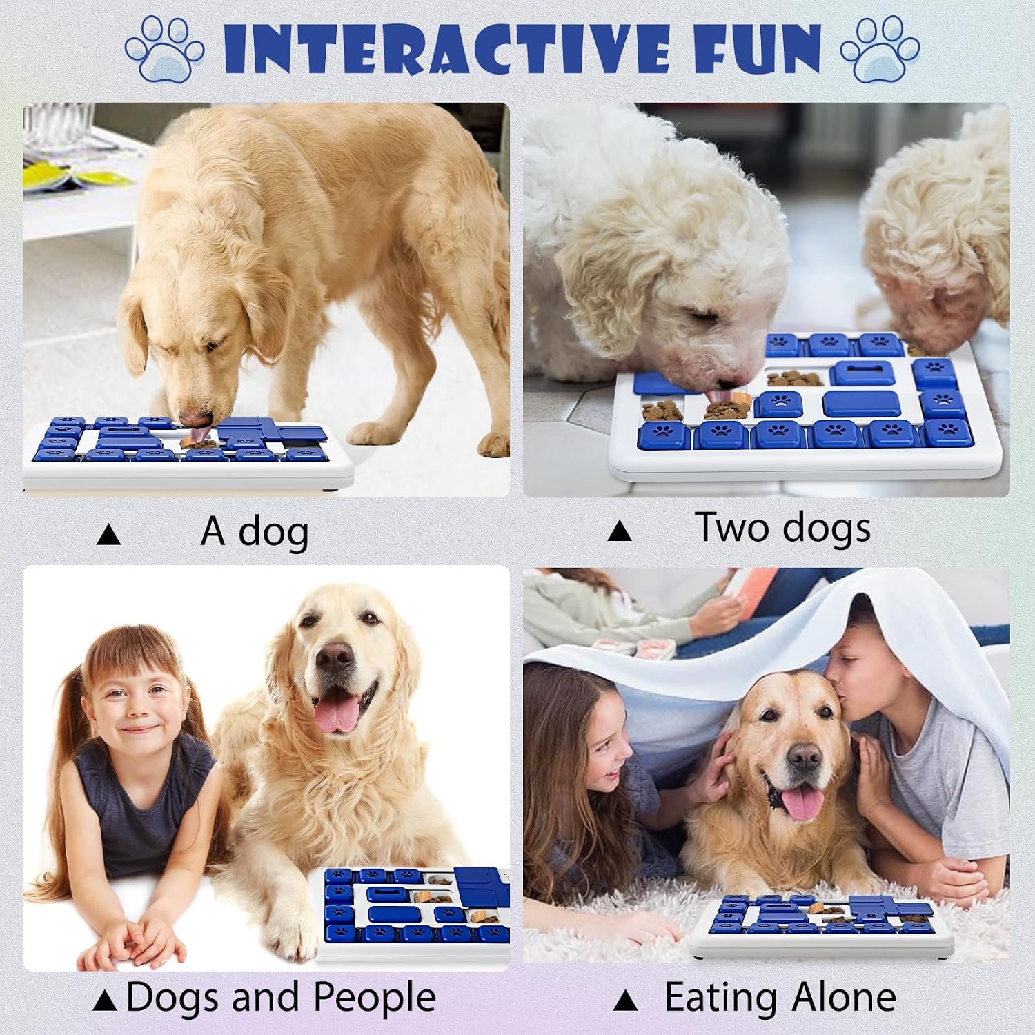 Thumbnail 6 de Hundespielzeug Intelligenz – Leckerli-Puzzle mit Quietschgeräuschen, waschbar (blau)