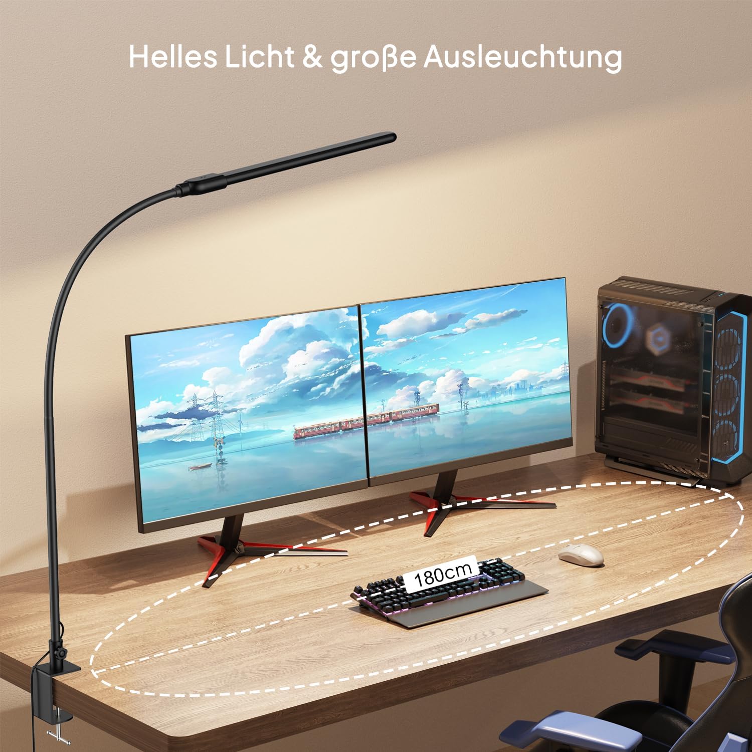 Thumbnail 4 de KableRika Schreibtischlampe LED dimmbar mit 7 cm