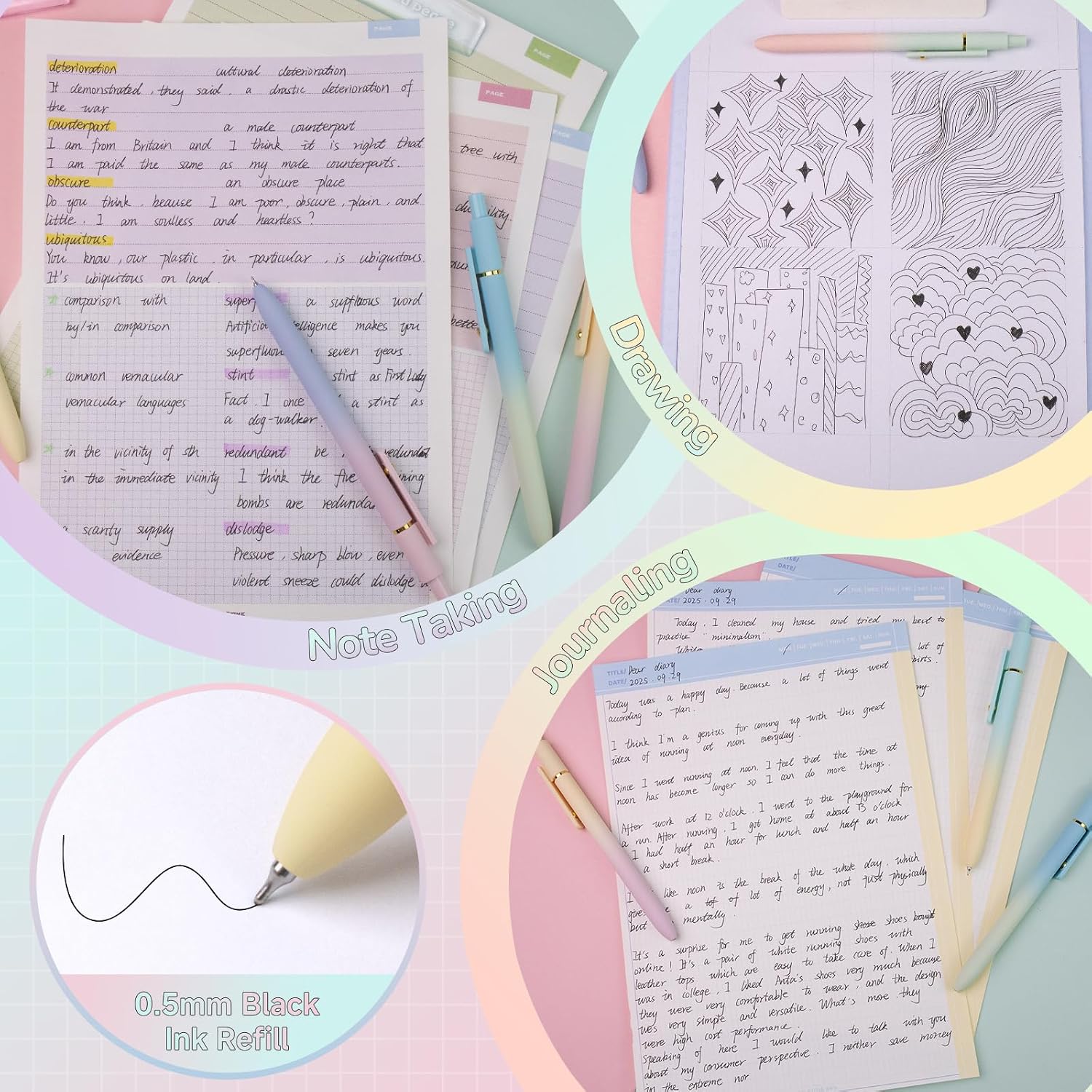 Thumbnail 4 de YOXMJDB Gel Pens 0.5 mm