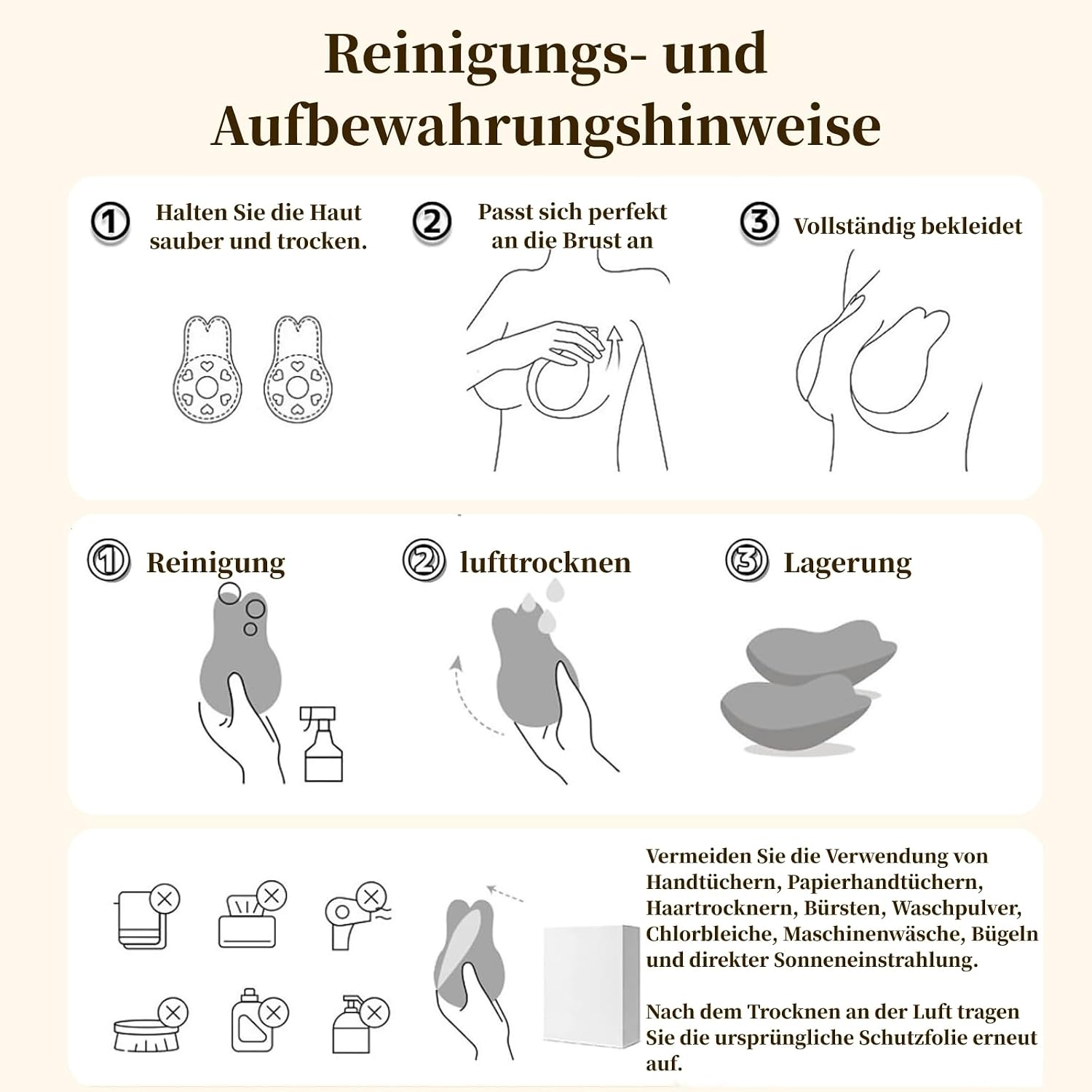 Detalle 2 de Dresmannst Klebe BH Push Up Rückenfrei – Unsichtbarer, trägerloser Nippelpads-BH für Rückenfreiheit