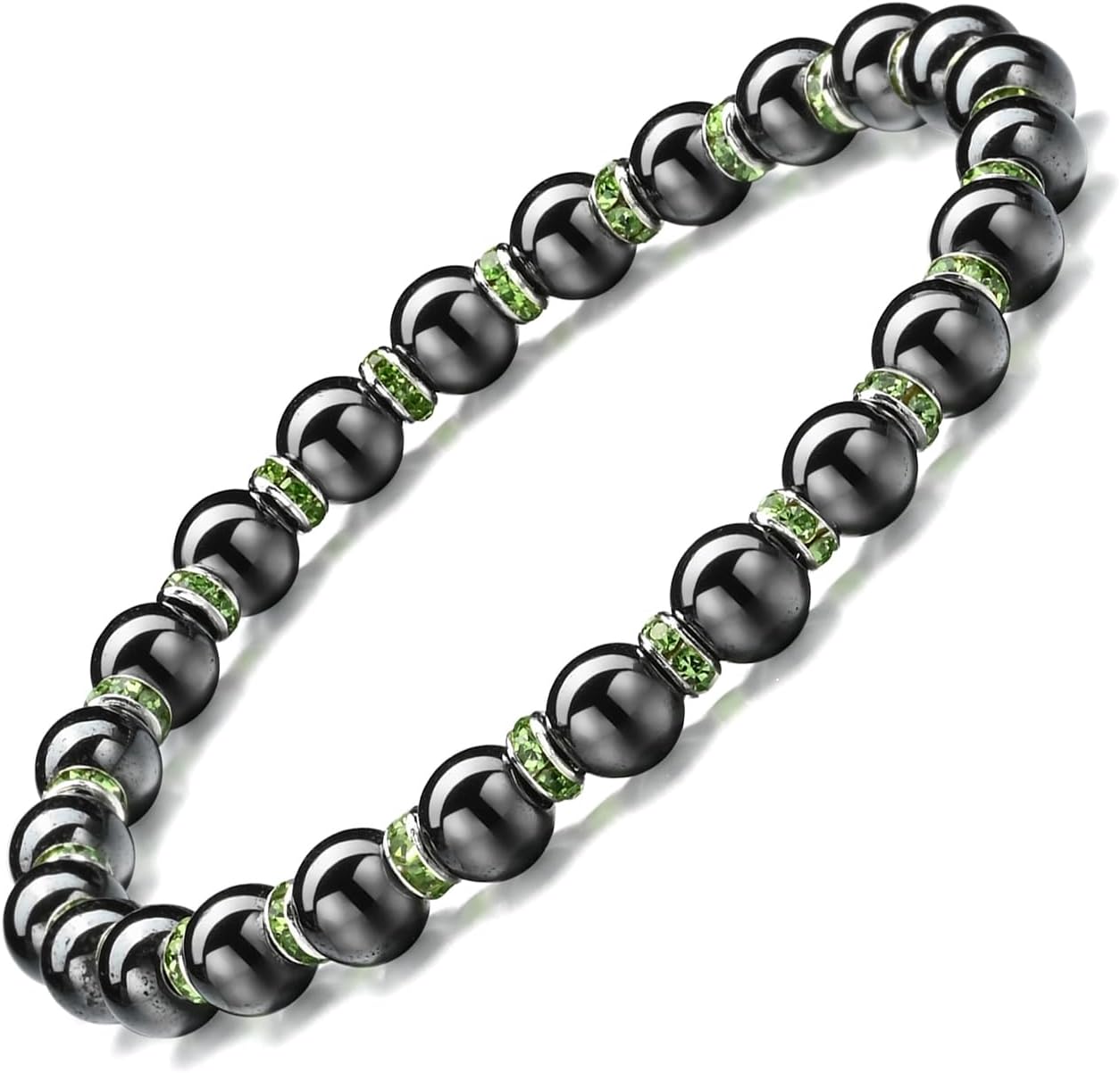 Detalle de Apocalyptic-K Magnetic Hematite Bracelet,6/8MM,Magnetic Bracelet with Rhinestones,Antistatic,Eliminate static electricity,
Apocalyptic-K Magnetic Hematite Bracelet,6/8M…
