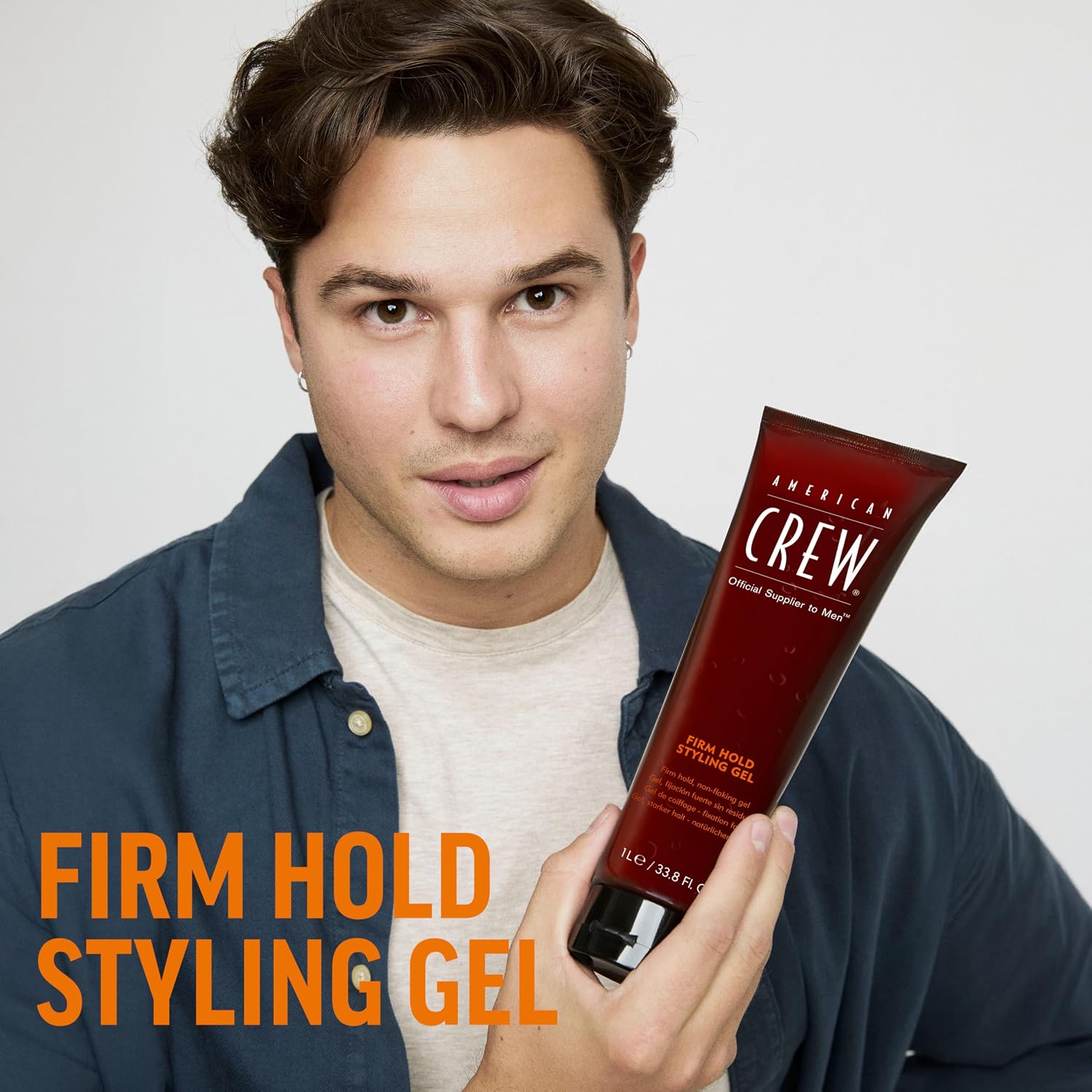 Detalle 2 de American Crew Men's Styling Gel, Firm Hold & High Shine (8.4 fl oz)