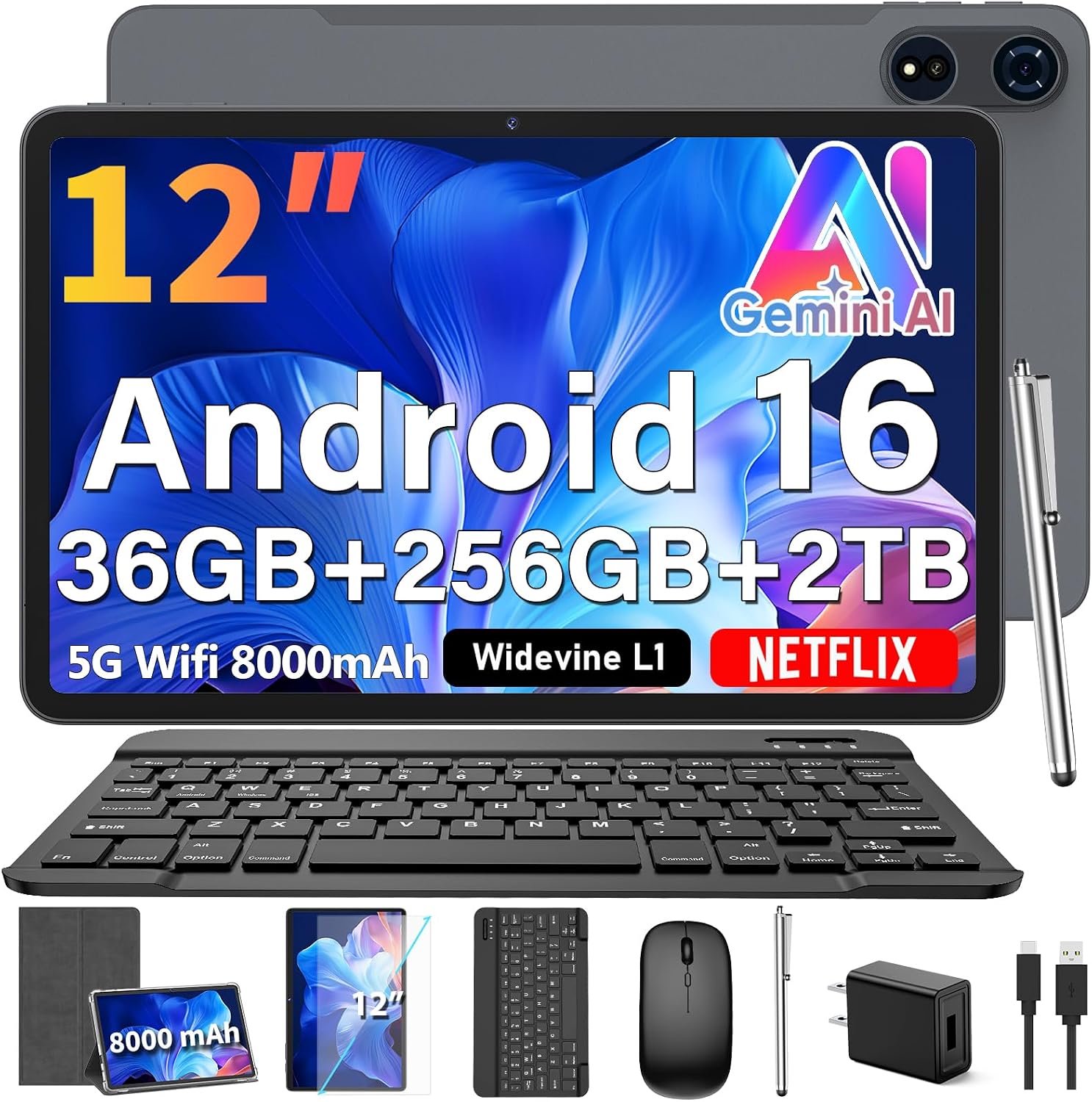 Detalle de Relndoo Android tablet, 12.2-inch