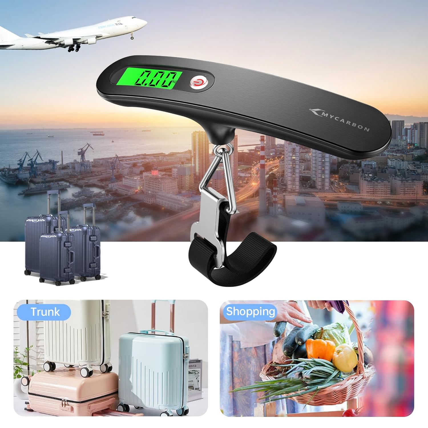 Thumbnail 5 de MYCARBON Bilancia per valigie digitale 50 kg