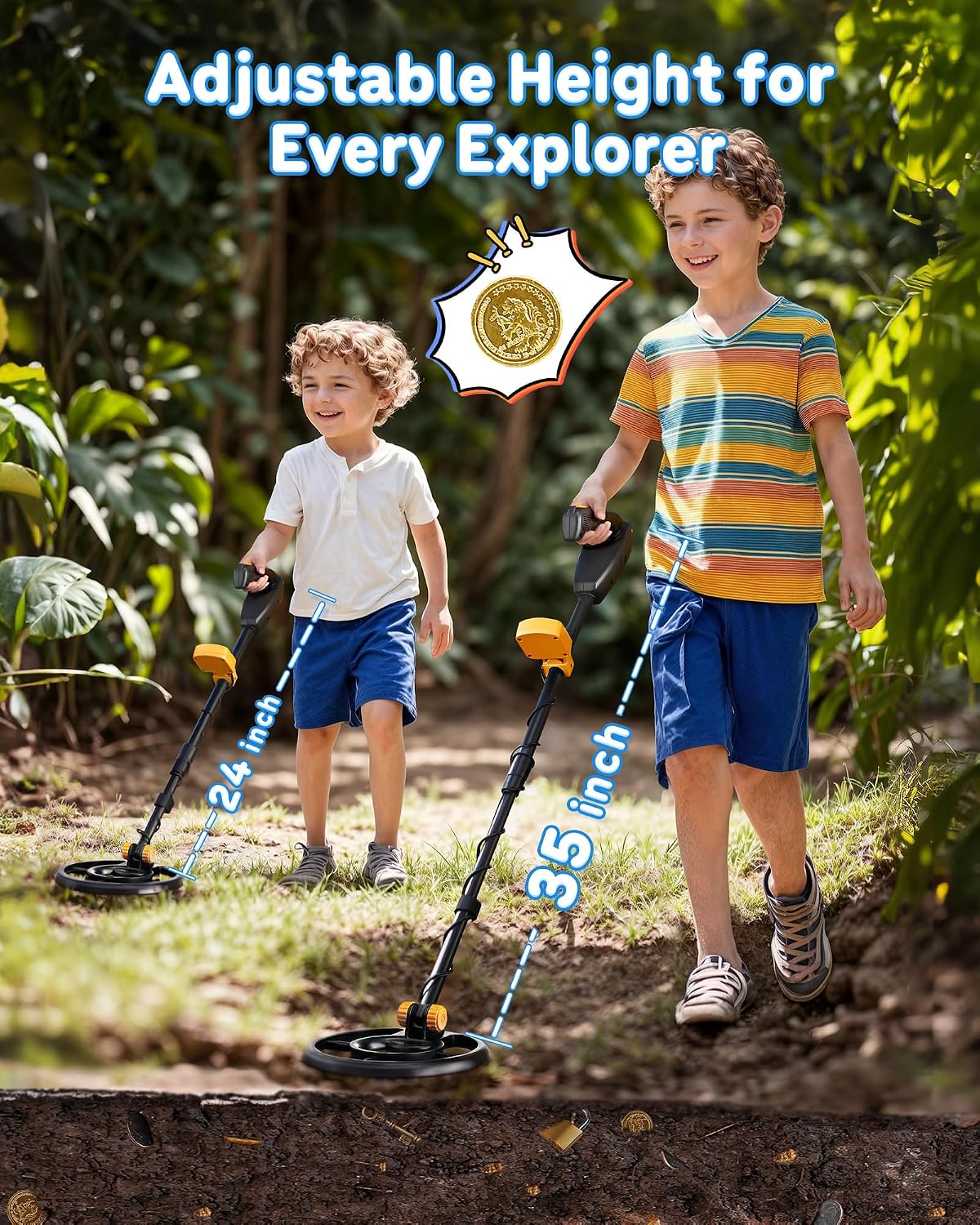 Detalle de RM RICOMAX Kids Metal Detector, 7.4-inch coil