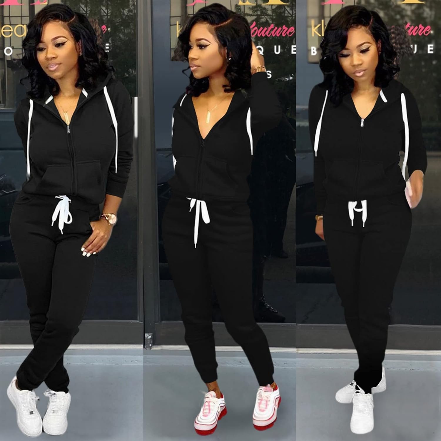 Detalle 1 de CLOCOR Track Suits for Women Set casual 2-piece sweatsuit