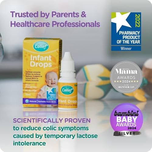 Detalle de Colief Infant Drops: Lactase Enzyme Drops for Colic Relief in Babies (15ml)