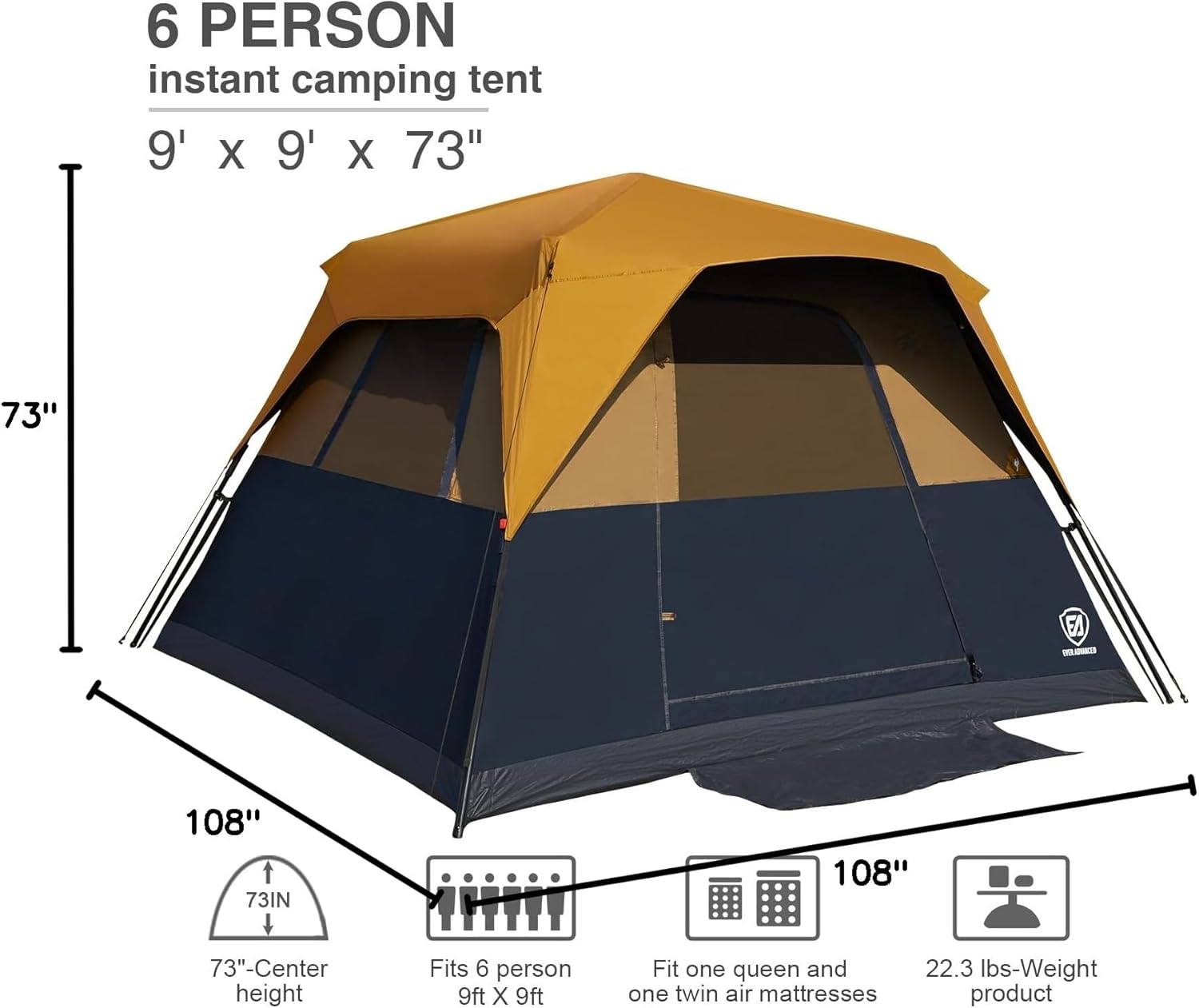 Thumbnail 6 de Ever Advanced 6 Person Camping Tent with Blackout Design