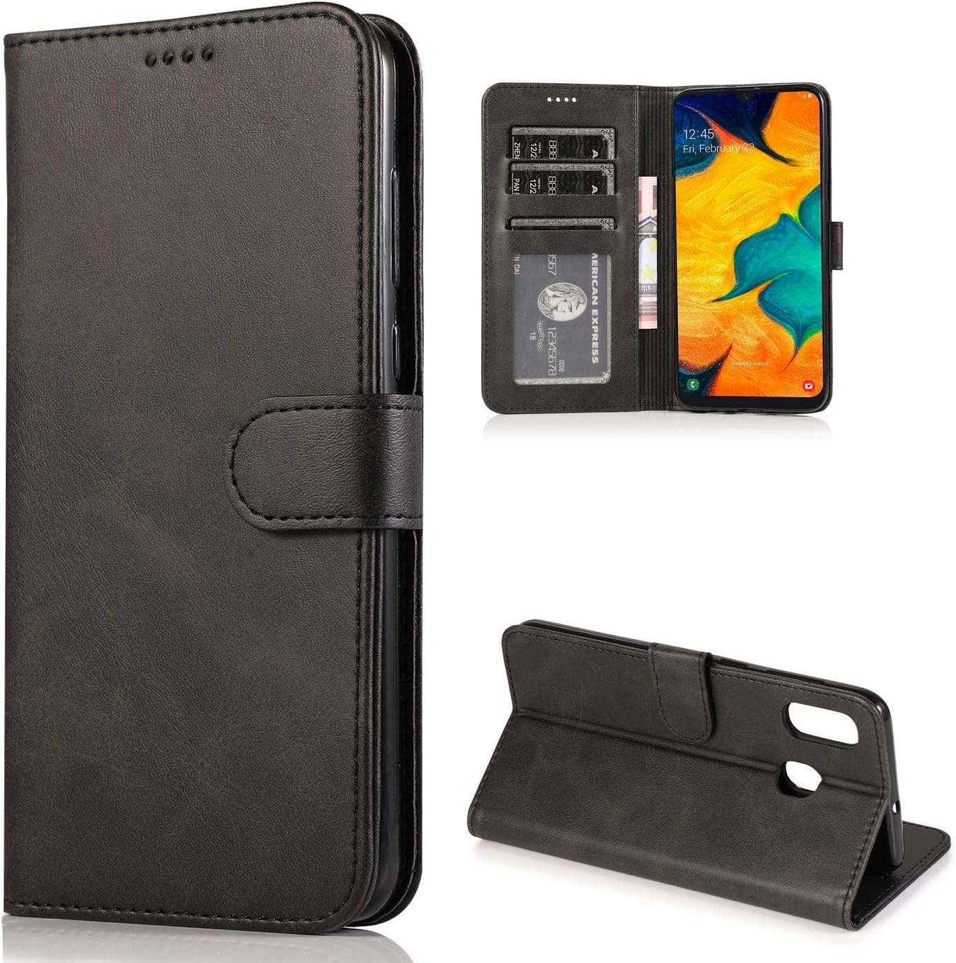 Thumbnail 5 de CTIUYA Schutzhülle Galaxy A20E Leder Flip Hülle dunkelblau