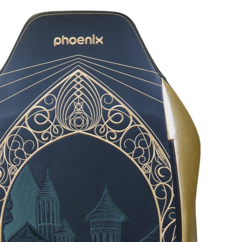 Detalle 2 de Silla gaming Phoenix Monarch Rivendell XL: cuero Napa y terciopelo, ergonomía premium