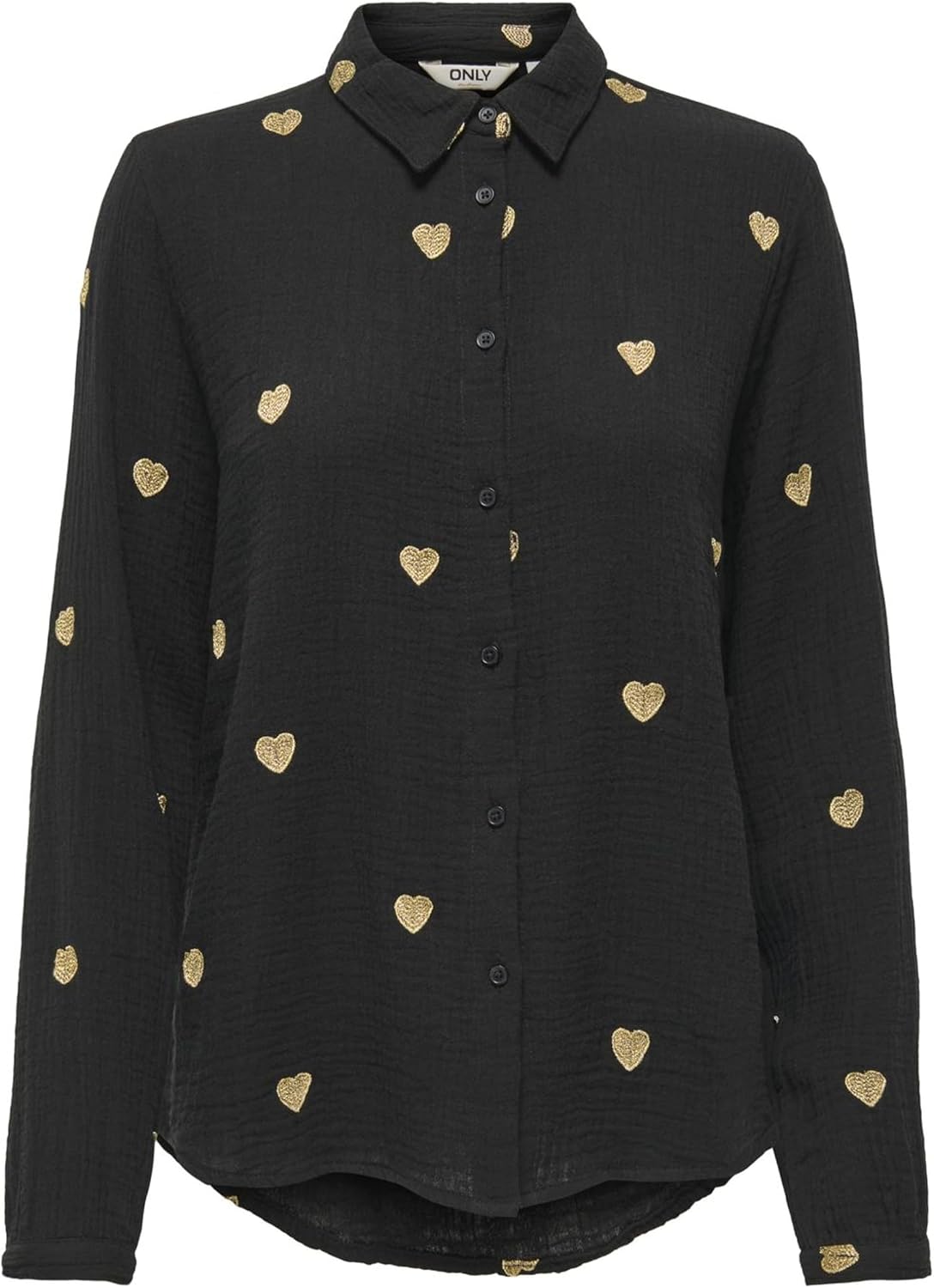 Detalle de ONLY Onlnoella-Mia L/S Kiss Shirt Wvn CS Donna – Camicia a maniche lunghe, taglio normale