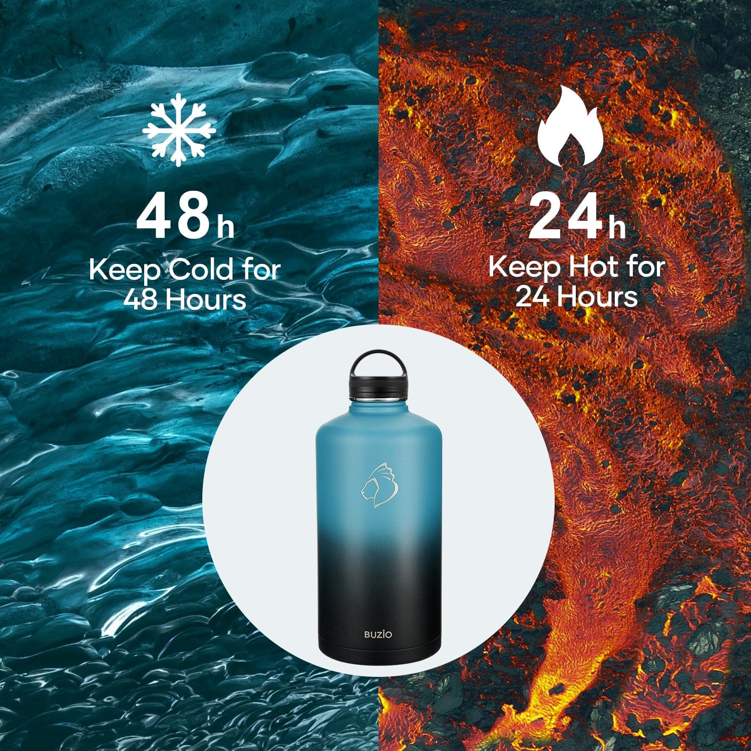 Detalle 2 de BUZIO Gallon 128 oz insulated water bottle