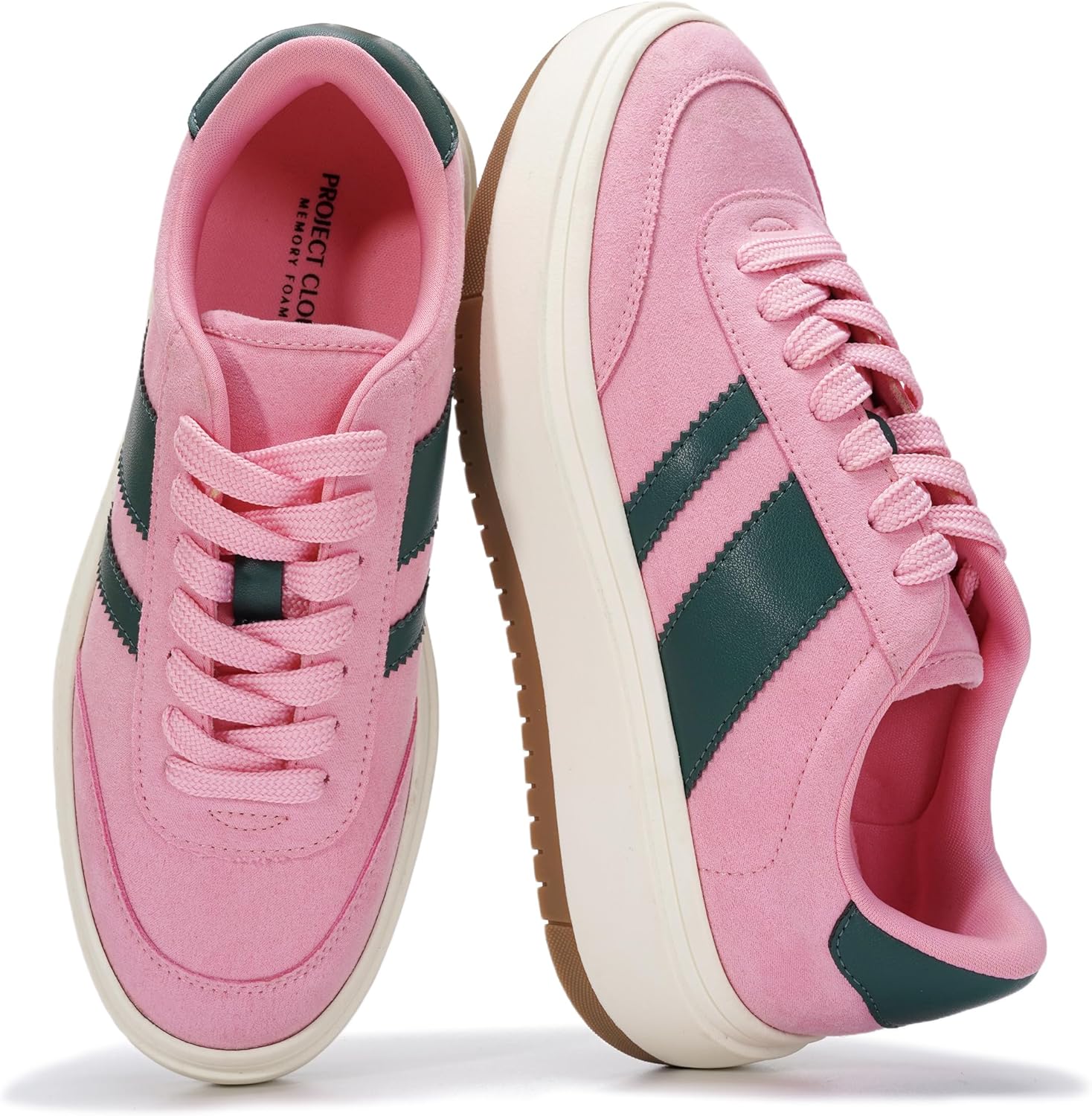 Detalle de Project Cloud Platform Sneakers for Women – Lightweight Memory Foam Insole, Non-Slip Platform Sneakers
