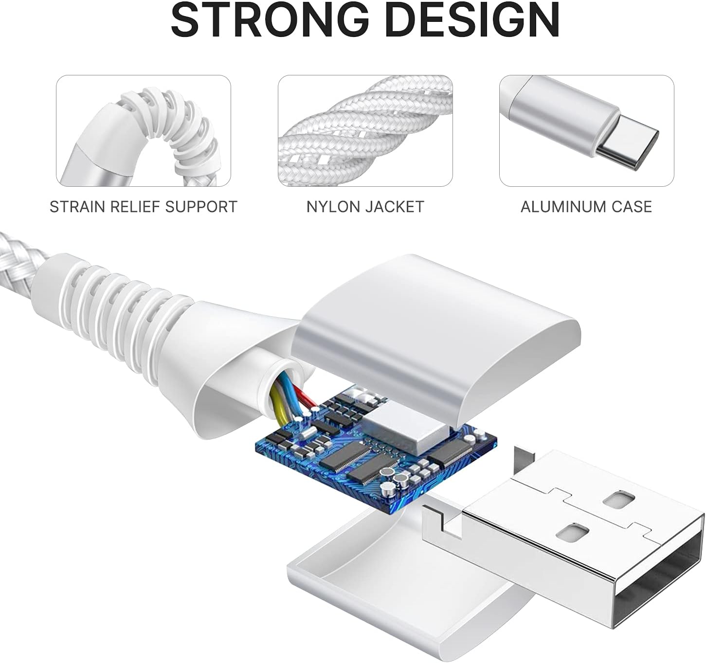 Detalle de USB C Fast Charging Cable 2 Pack 1m