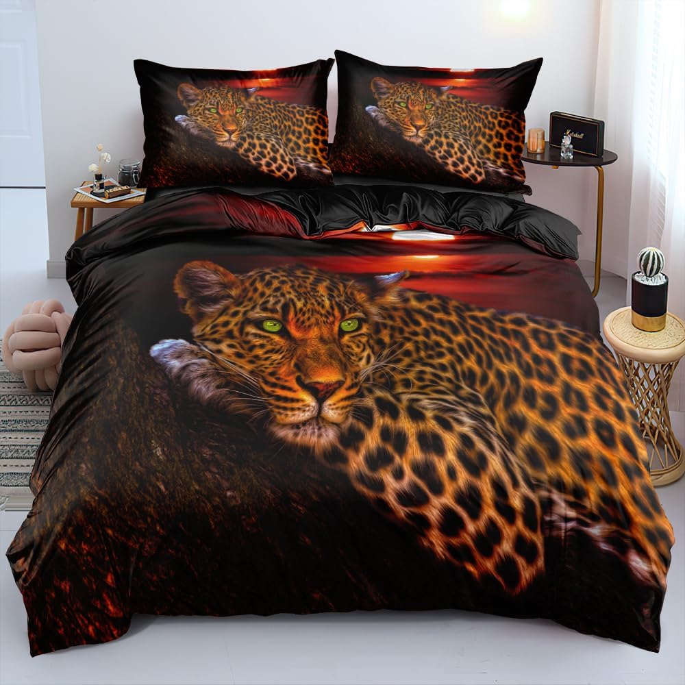 Thumbnail 6 de DXHOME Leopardenmuster Bettwäsche 200x220