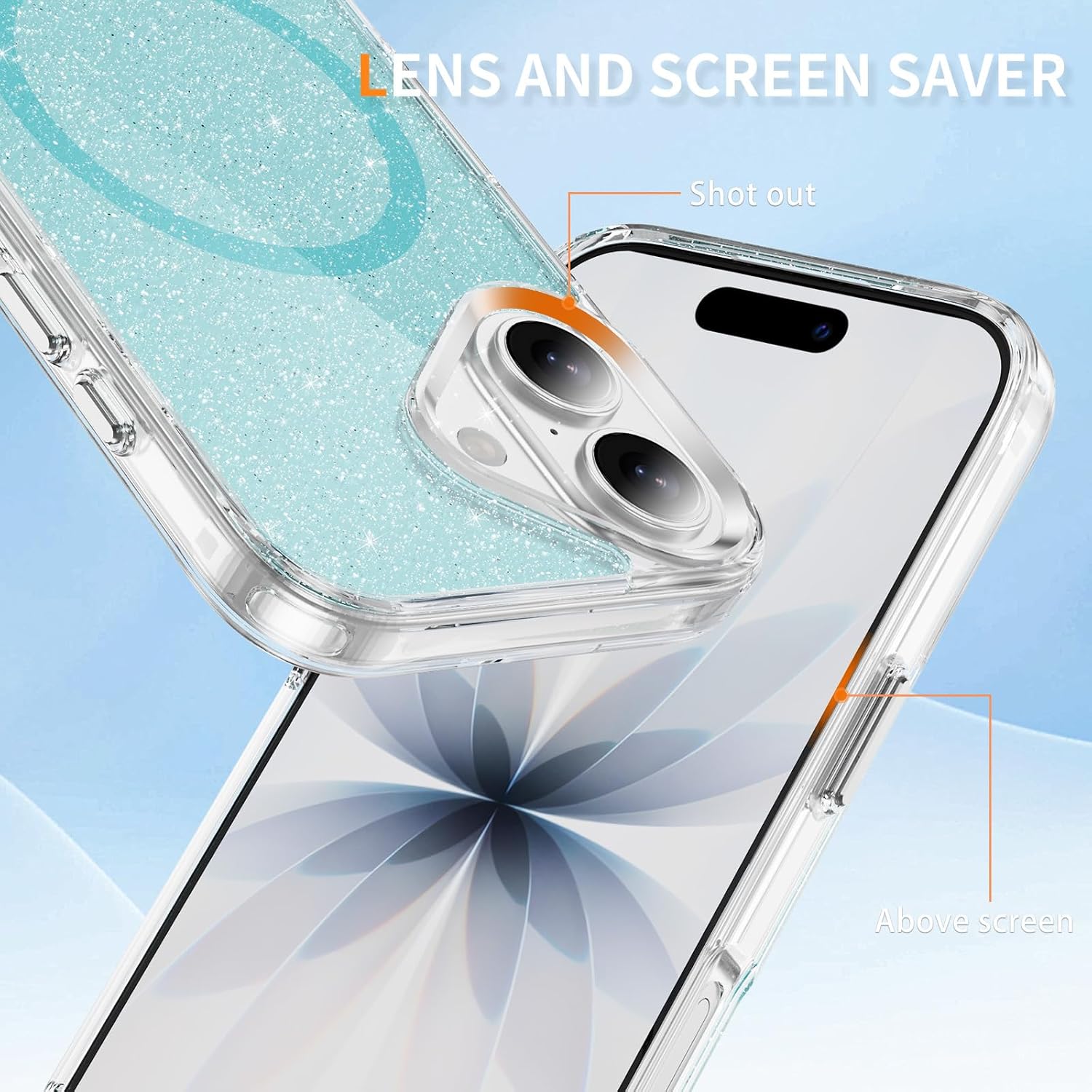 Detalle de Asdsinfor clear phone case for iPhone 17