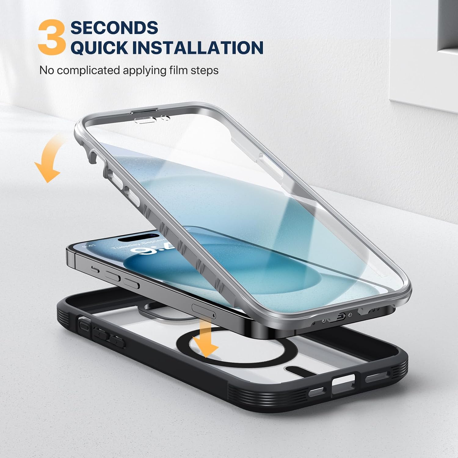 Thumbnail 6 de Diaclara iPhone 15 case MagSafe 6.1" with screen protector
