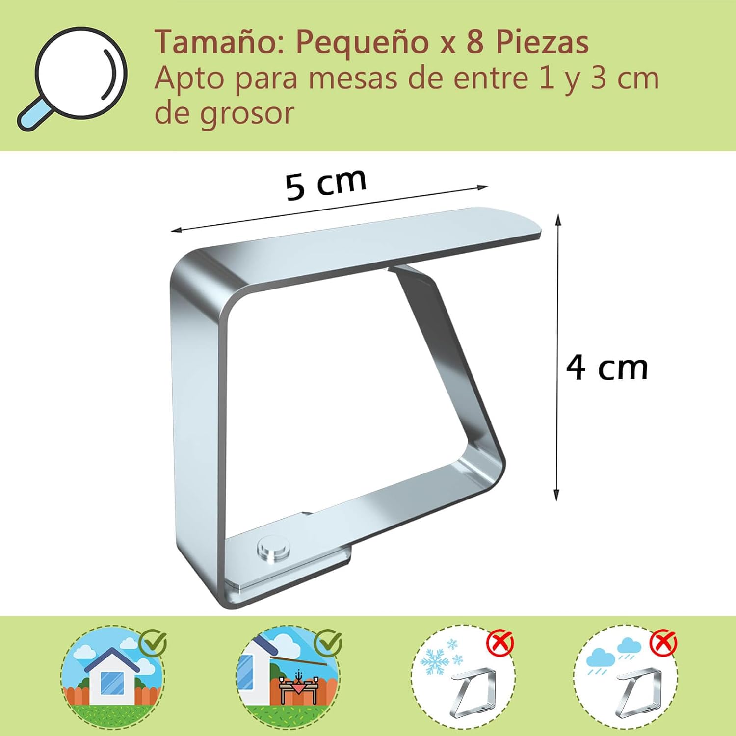 Detalle 2 de Blooven Pinzas sujeta manteles 8 unidades