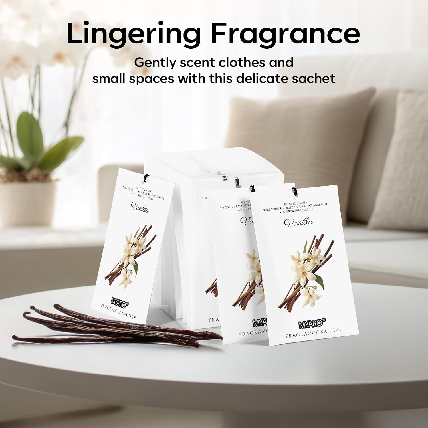 Thumbnail 6 de MYARO Vanilla Scented Drawer Sachets 12-pack 🏠