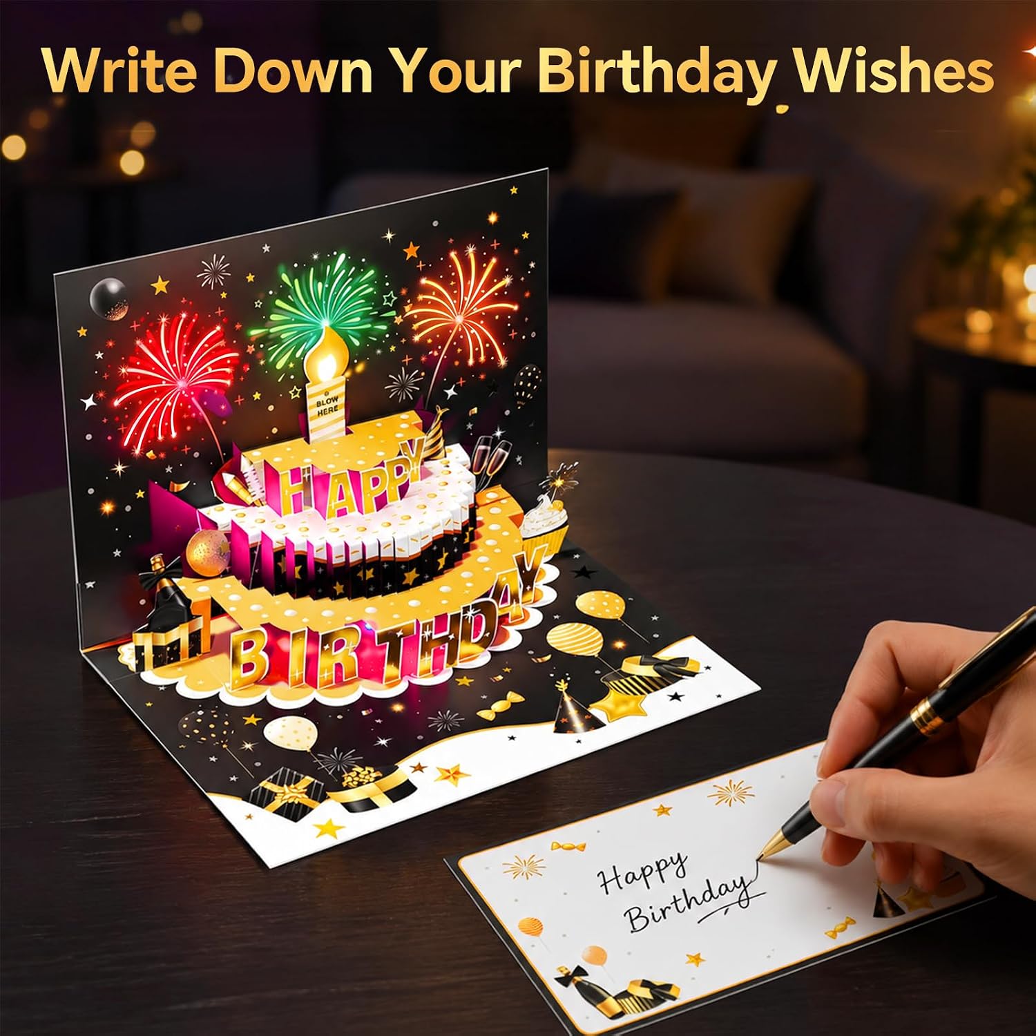 Detalle de Yinqing Birthday Cards 3D Pop Up with Music & Light