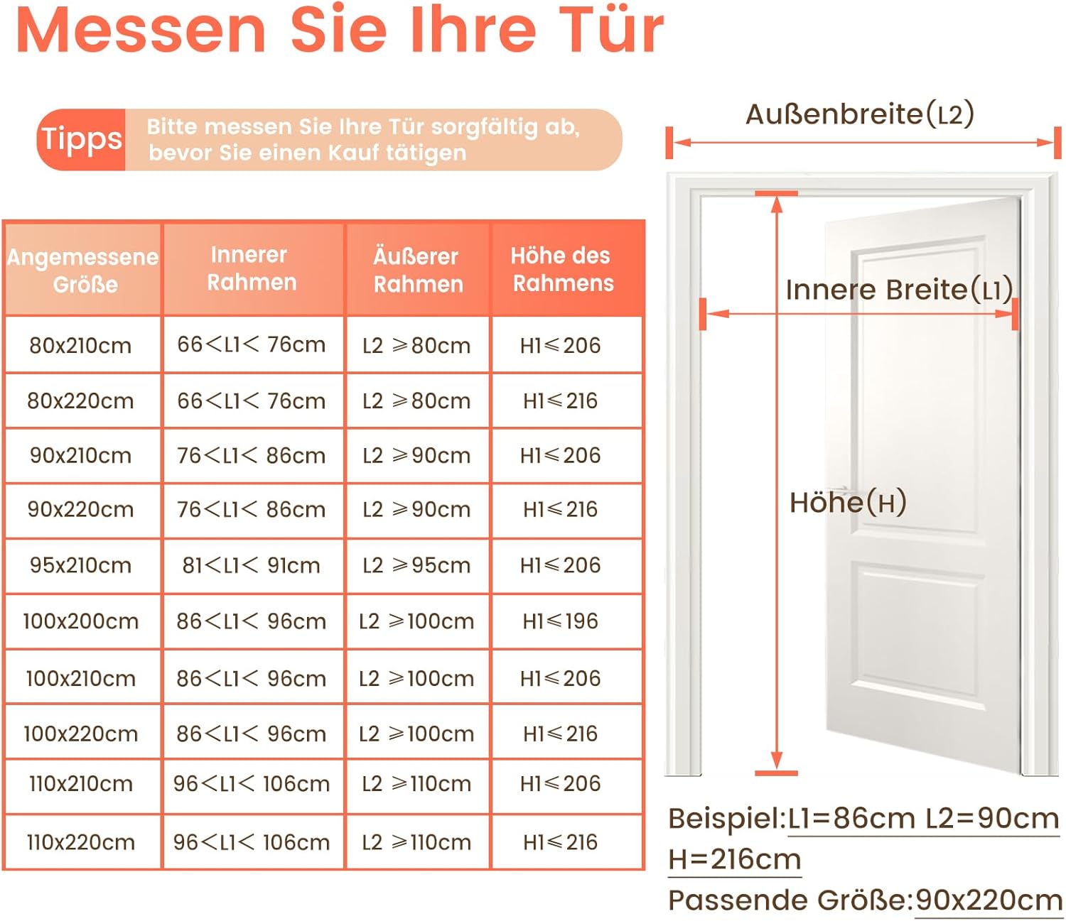 Thumbnail 6 de Flammhemmend Fliegengitter Balkontür Magnet (Glasfasermaterial) 95×200 cm – ohne Bohren, Schwarz