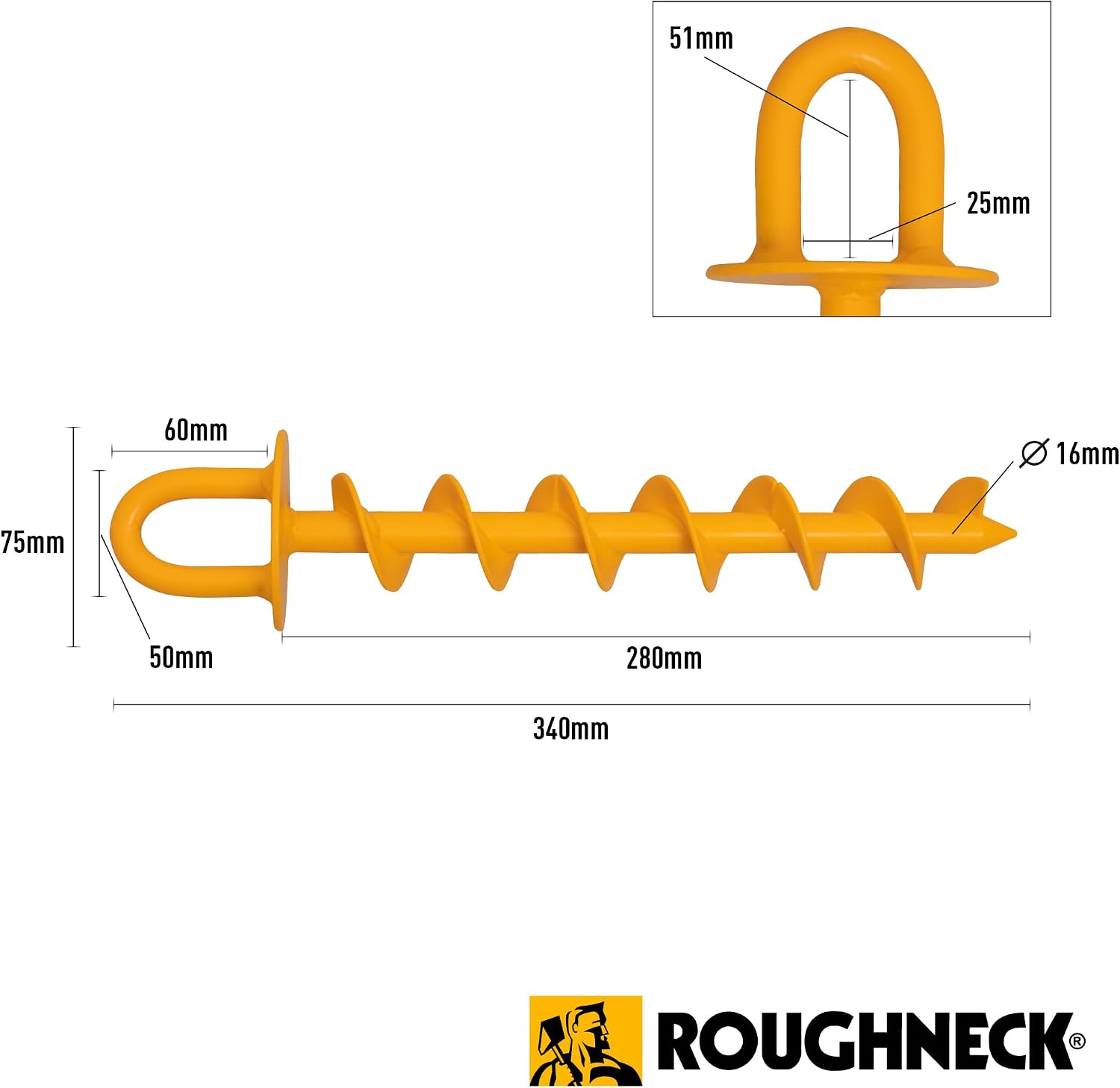 Detalle 2 de Roughneck Heavy Duty Ground Anchor 340mm (13.5") – Load Tested to 160kg