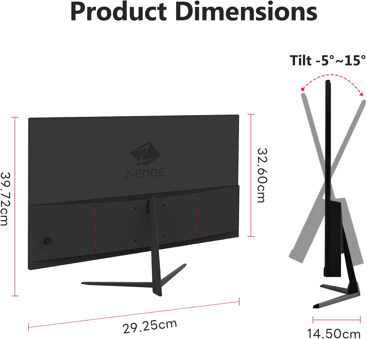 Detalle de Z-Edge 24,5" Gaming Monitor: 240 Hz, 1 ms MPRT, VA-Panel