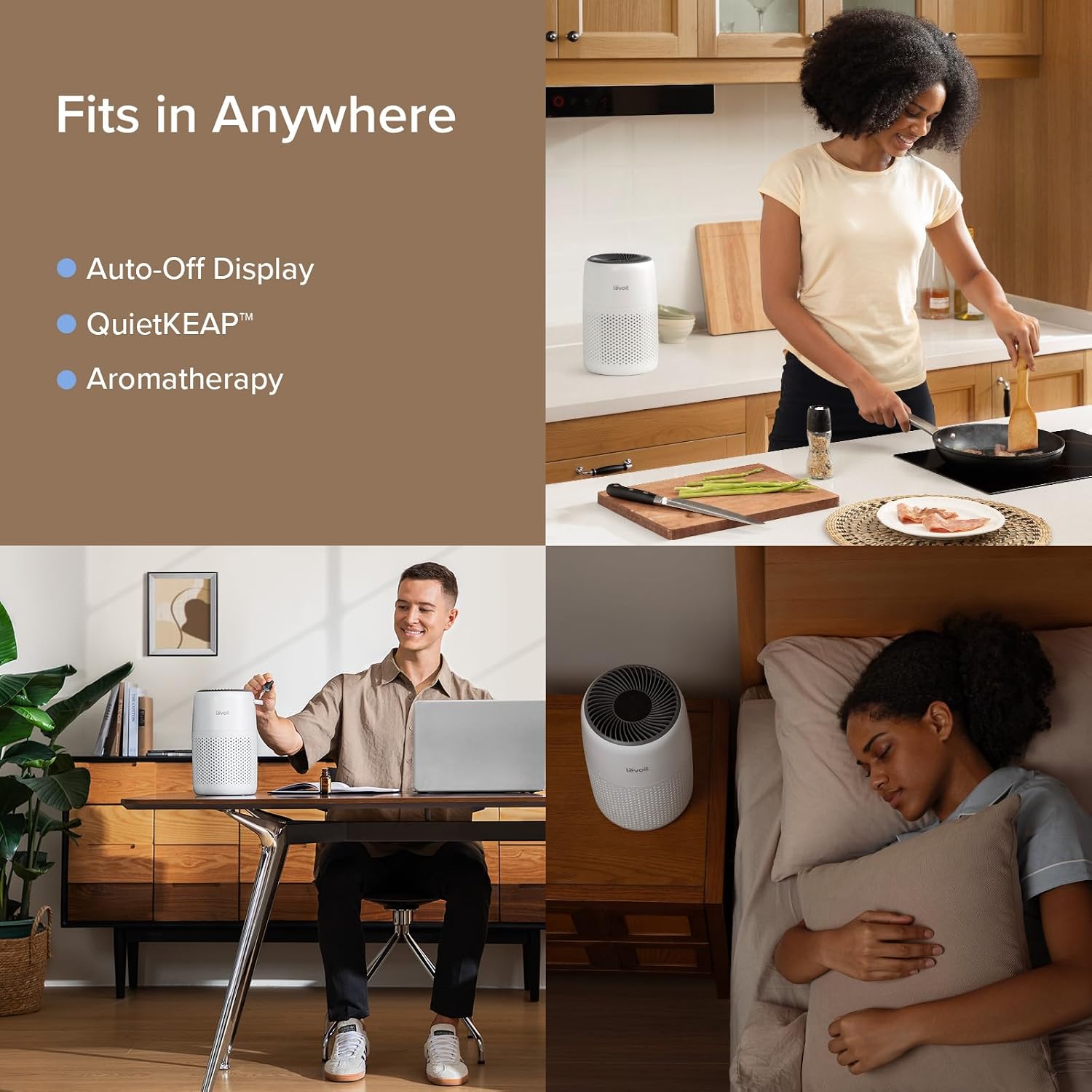 Detalle de Levoit LAP-C161-WUS Core Mini-P Air Purifier with HEPA and Carbon Filtration