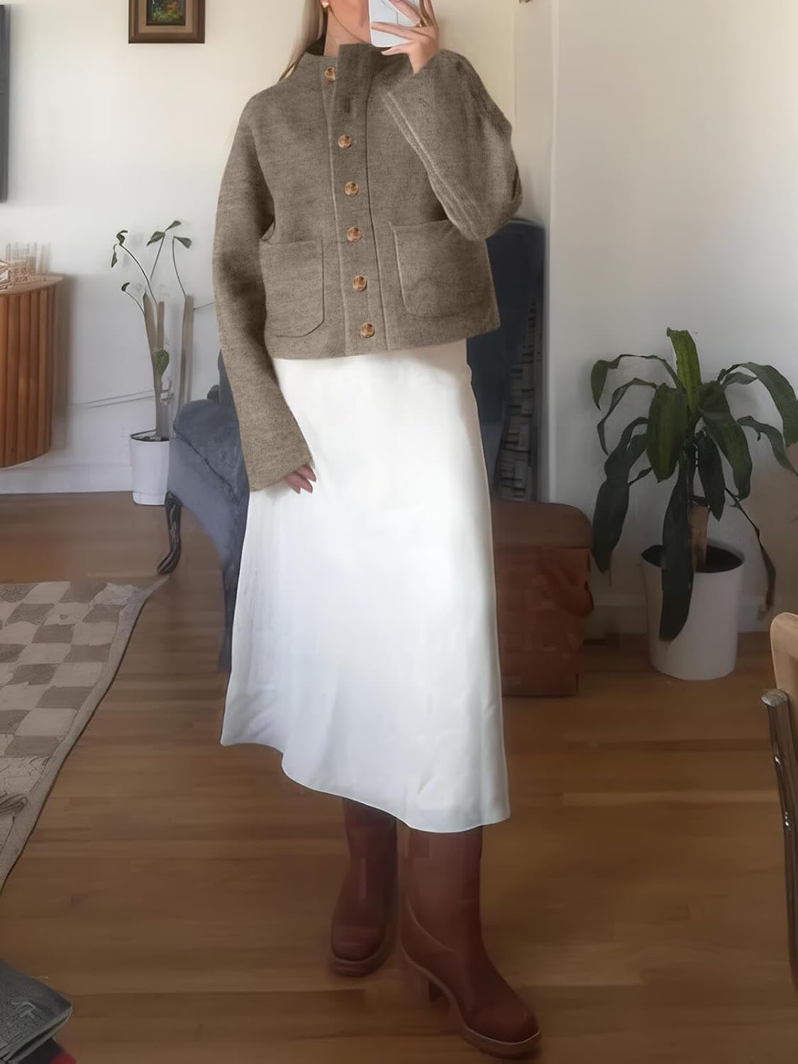 Thumbnail 4 de Cicy Bell Chunky Knit Cardigan Sweater with Pockets