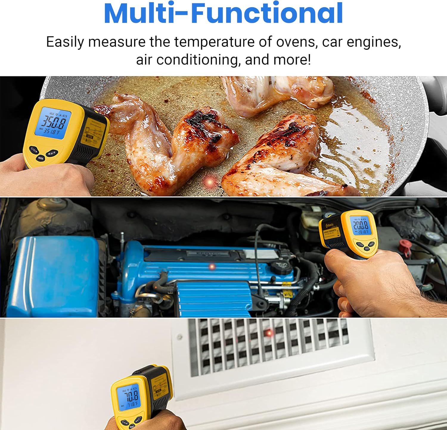 Detalle 2 de Etekcity Infrared Thermometer -50°C to 610°C 📟