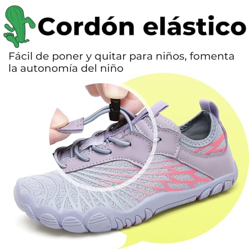 Thumbnail 5 de SAGUARO escarpines infantiles barefoot de secado rápido (zapatillas de agua) morado, talla 28 EU