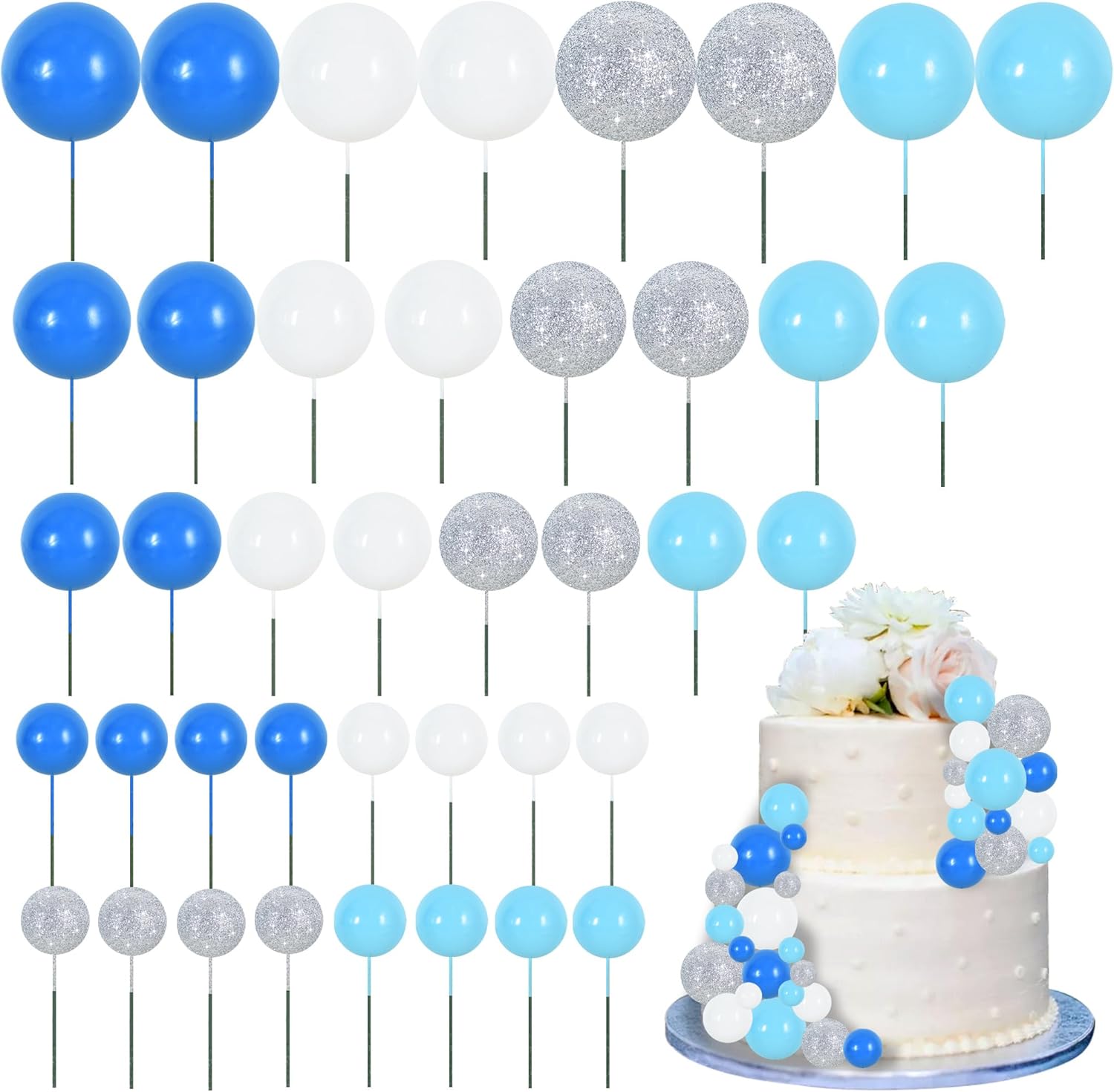 Thumbnail 6 de RIBBOOO 40 pcs foam cake toppers 🎂