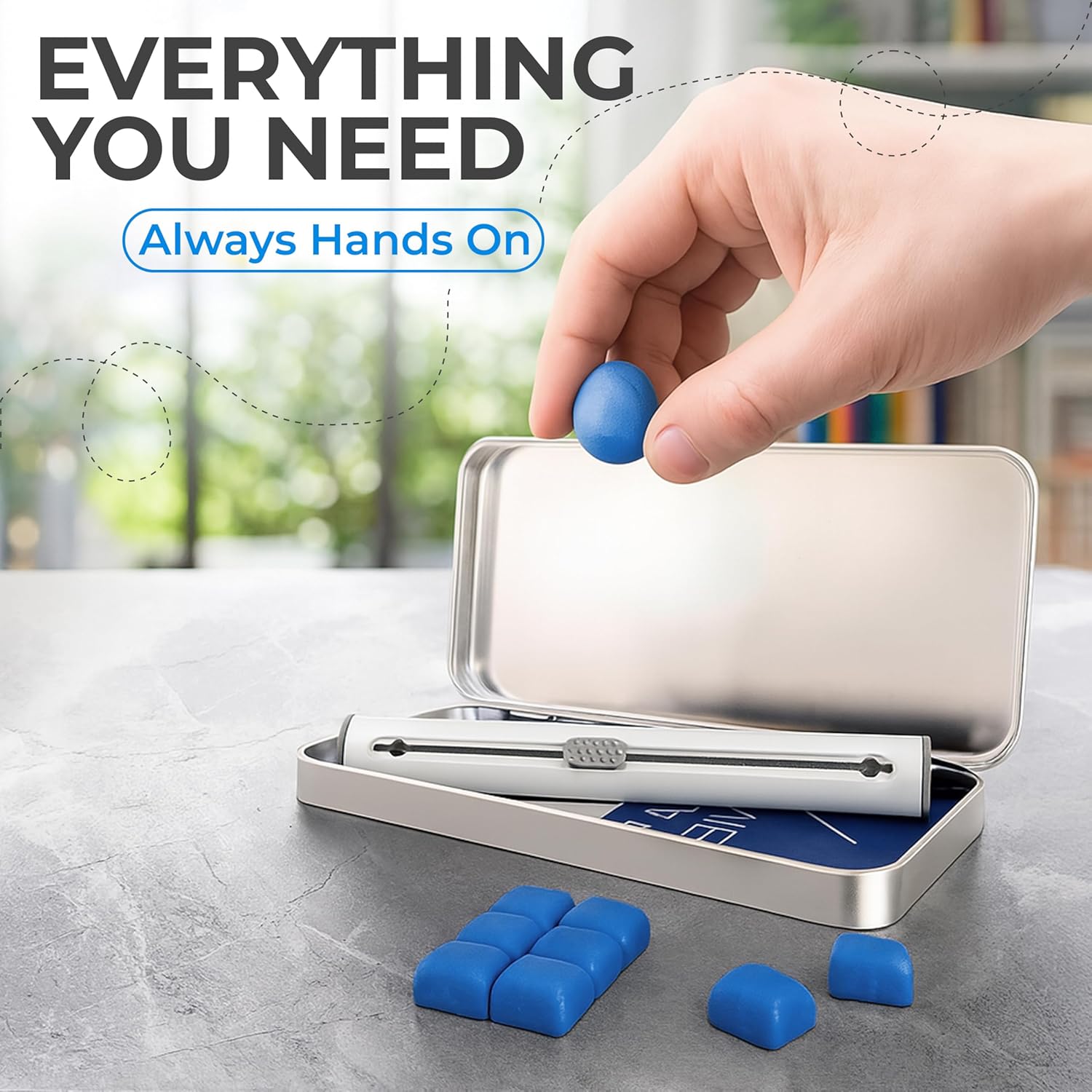 Detalle de tagplus AirPod Cleaner Kit + Pro Cleaning Tool with Metal Case & Cleaning Putty