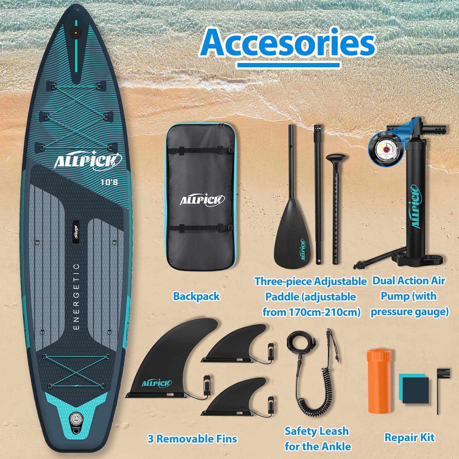 Thumbnail 5 de ALLPICK Premium SUP Board Set 200 kg 🏄