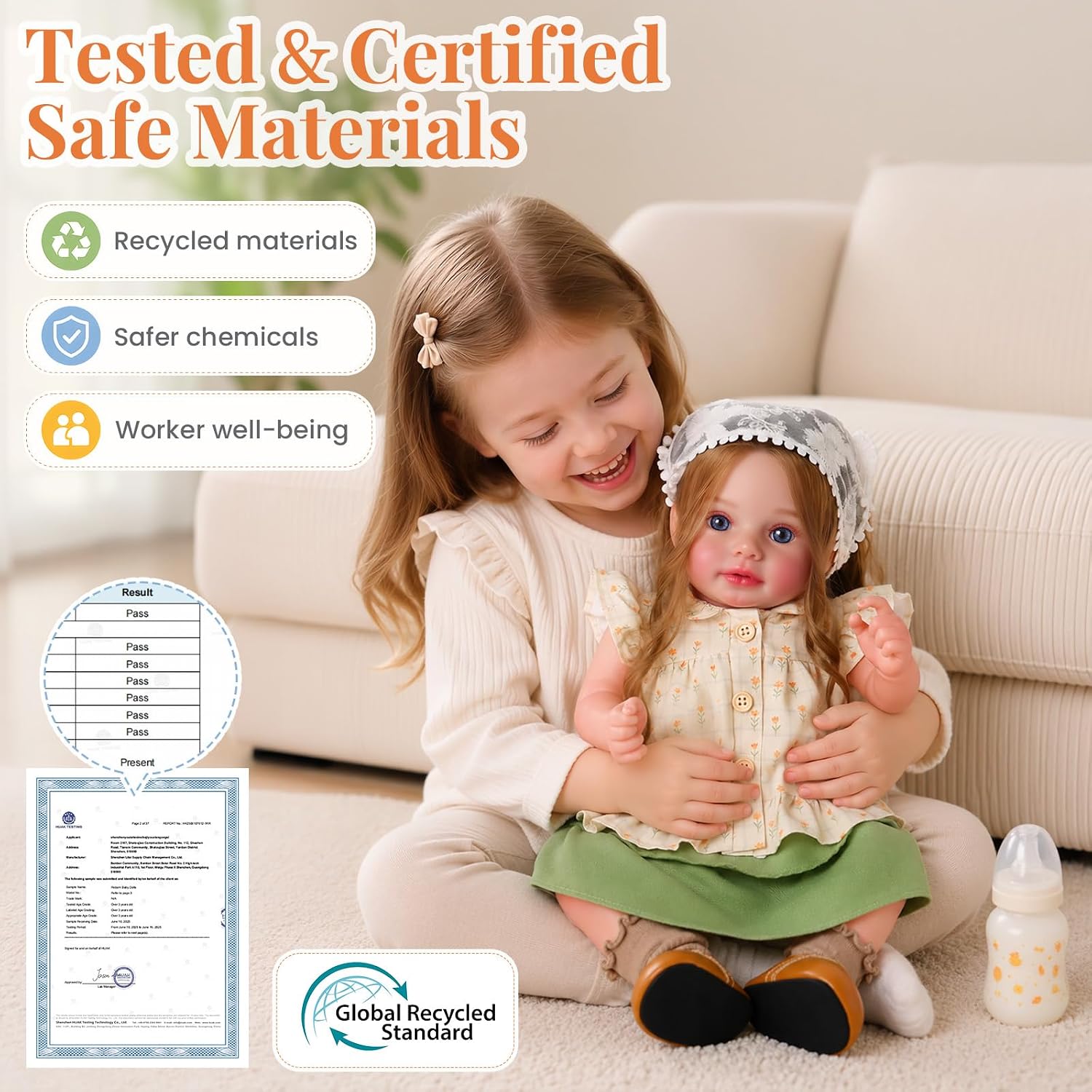 Thumbnail 1 de BABESIDE Reborn Baby Doll 20-Inch
